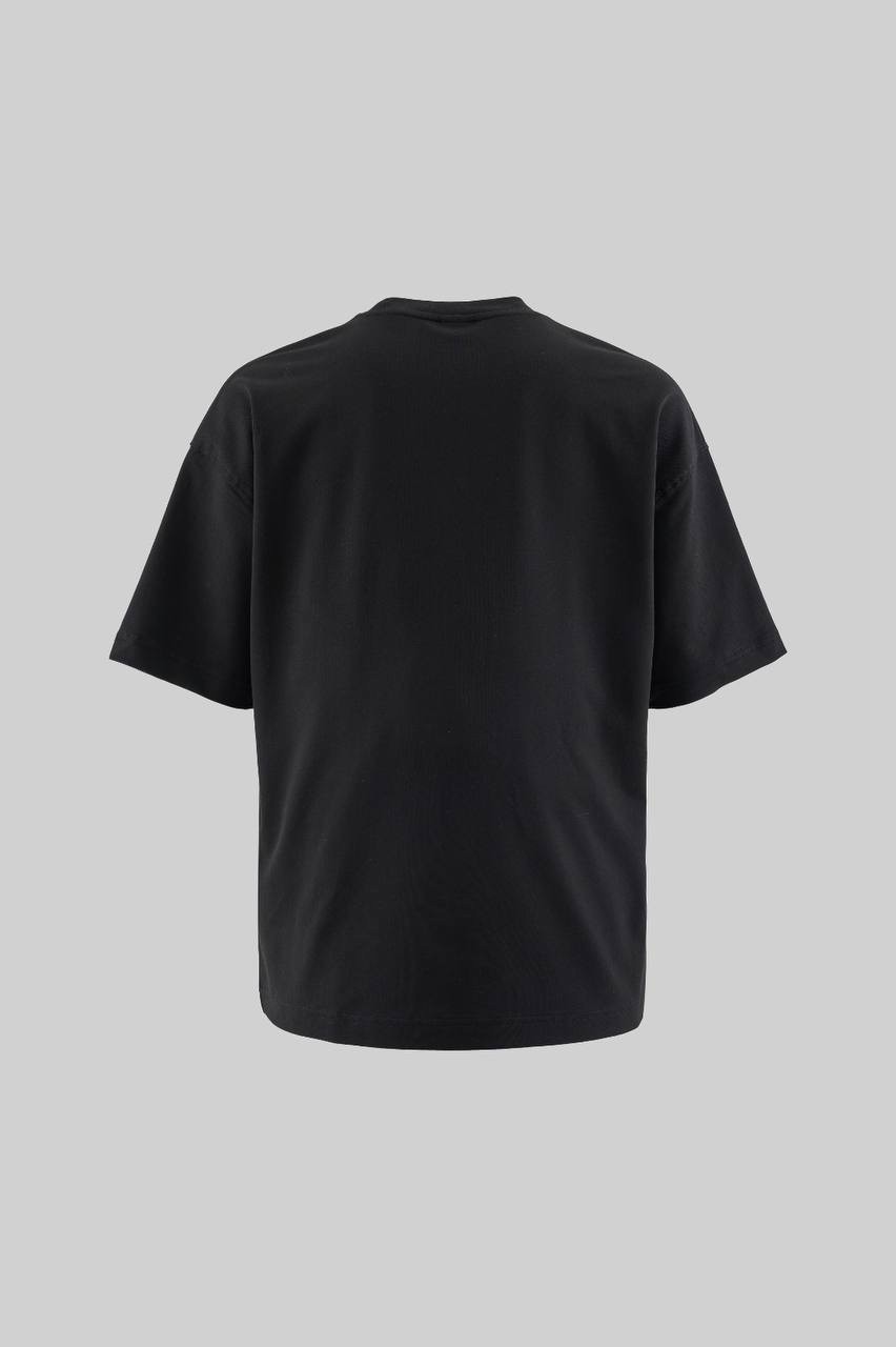 Flower Printed And Embroidered Oversize T-Shirt