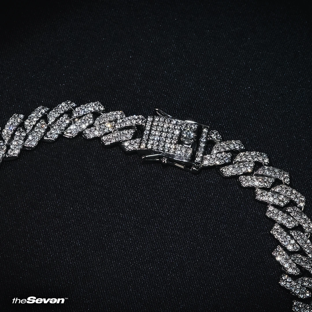 Iced Out 13mm 50cm Prong Chain Kolye 