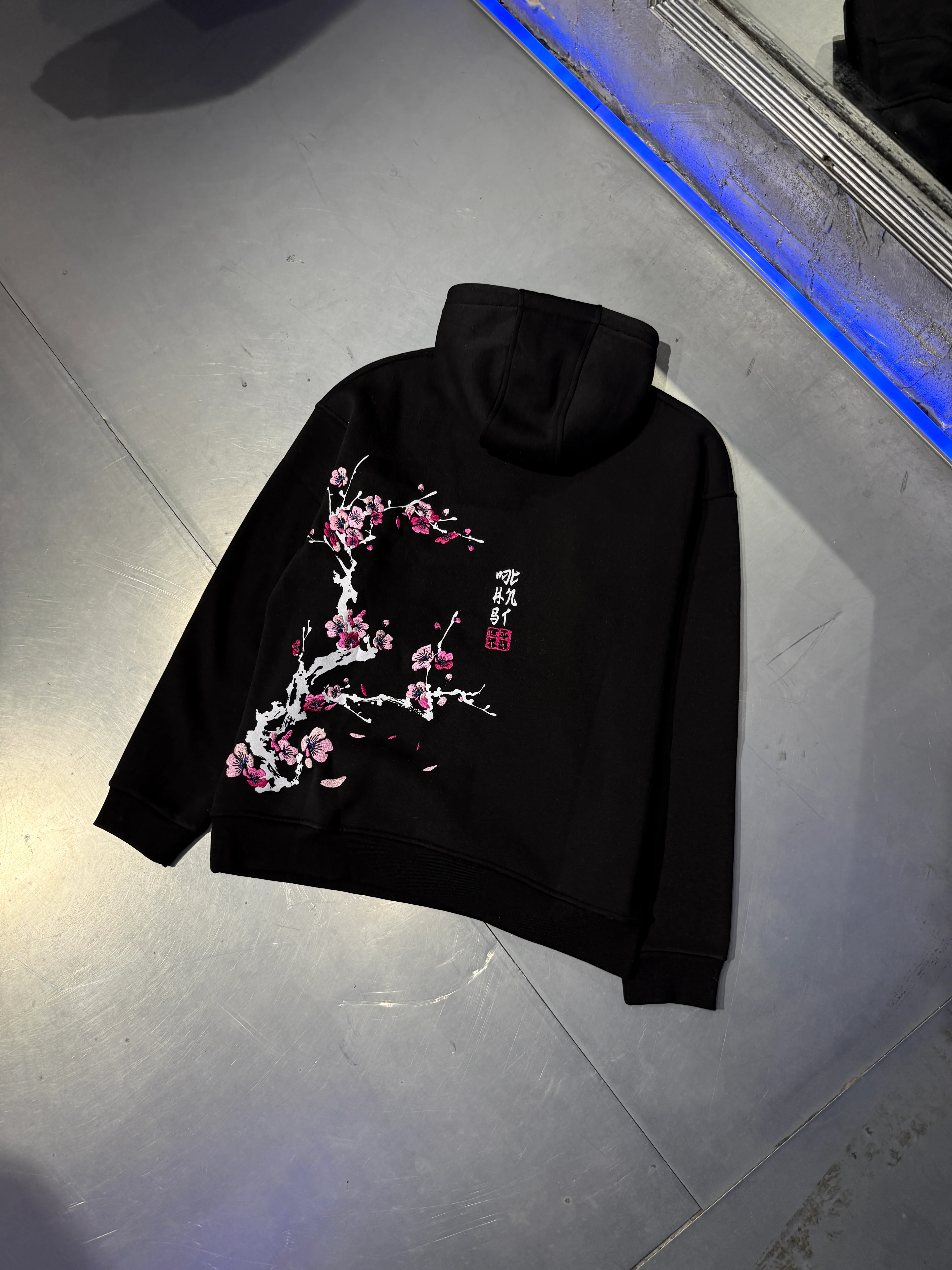 Cherry Blossoms Şardonlu 3 iplik Hoodie