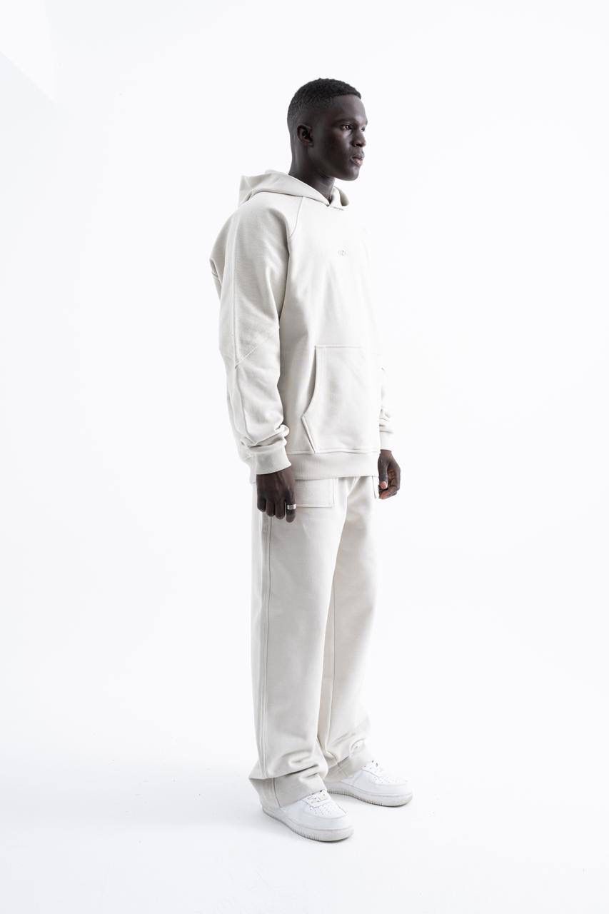 'M' Metal Minimal Baskılı Hoodie 