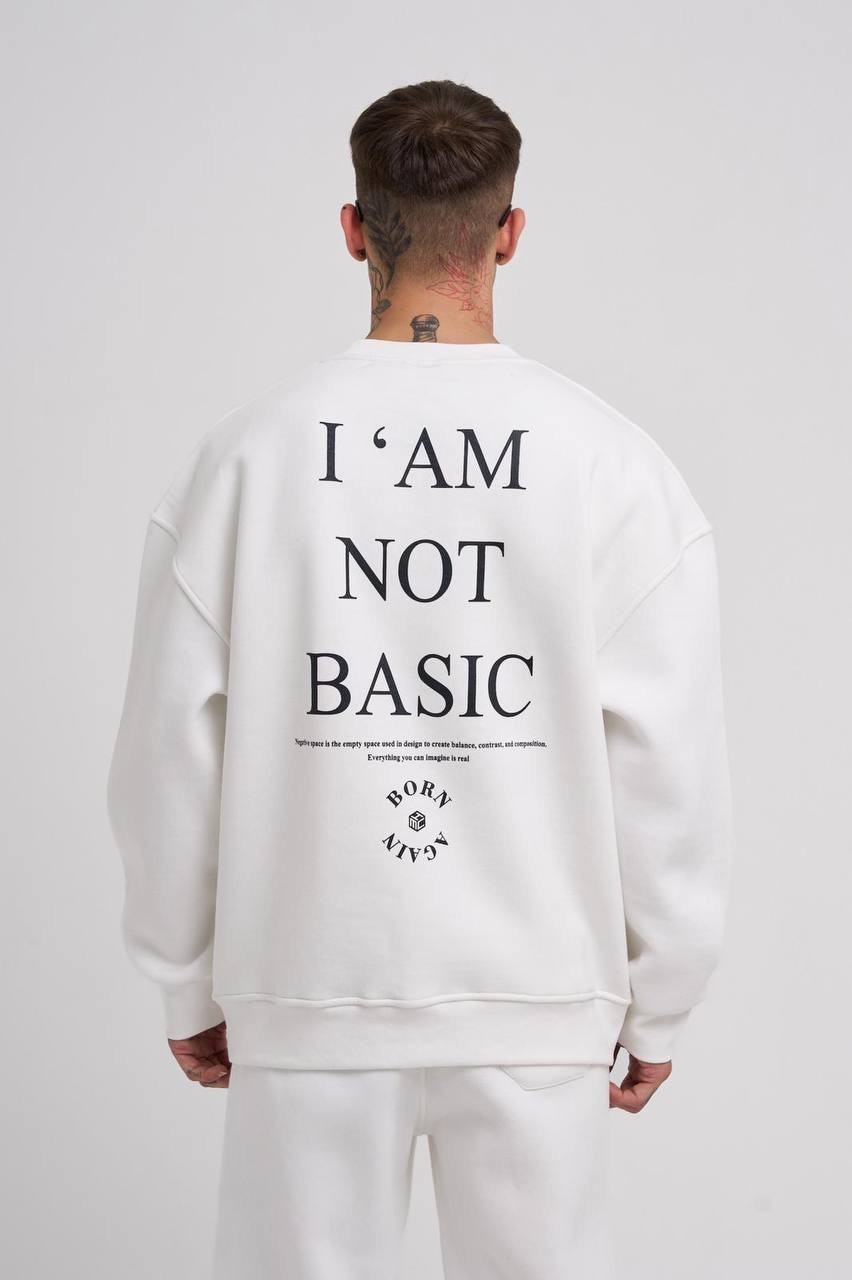 l'Am Not Basic Printed Şardonlu Sweatshirt