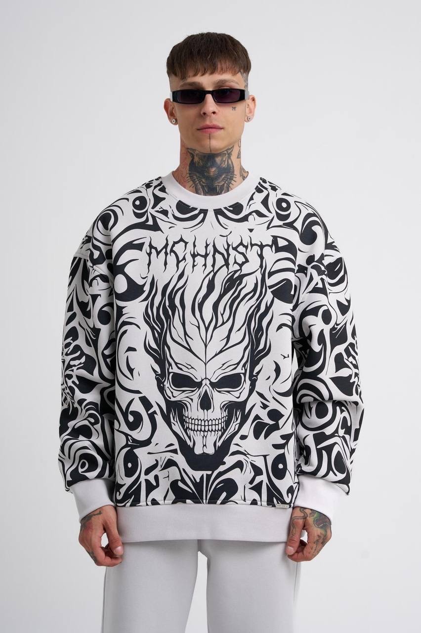 Ethnical Skull Sweatshirt - Space Gri