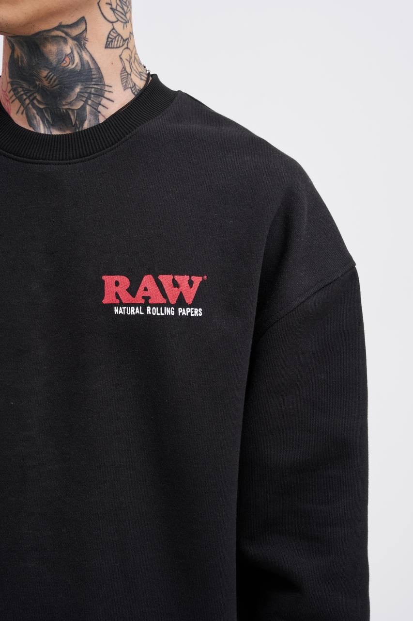 Raw Minimal Detaylı Oversize Sweatshirt