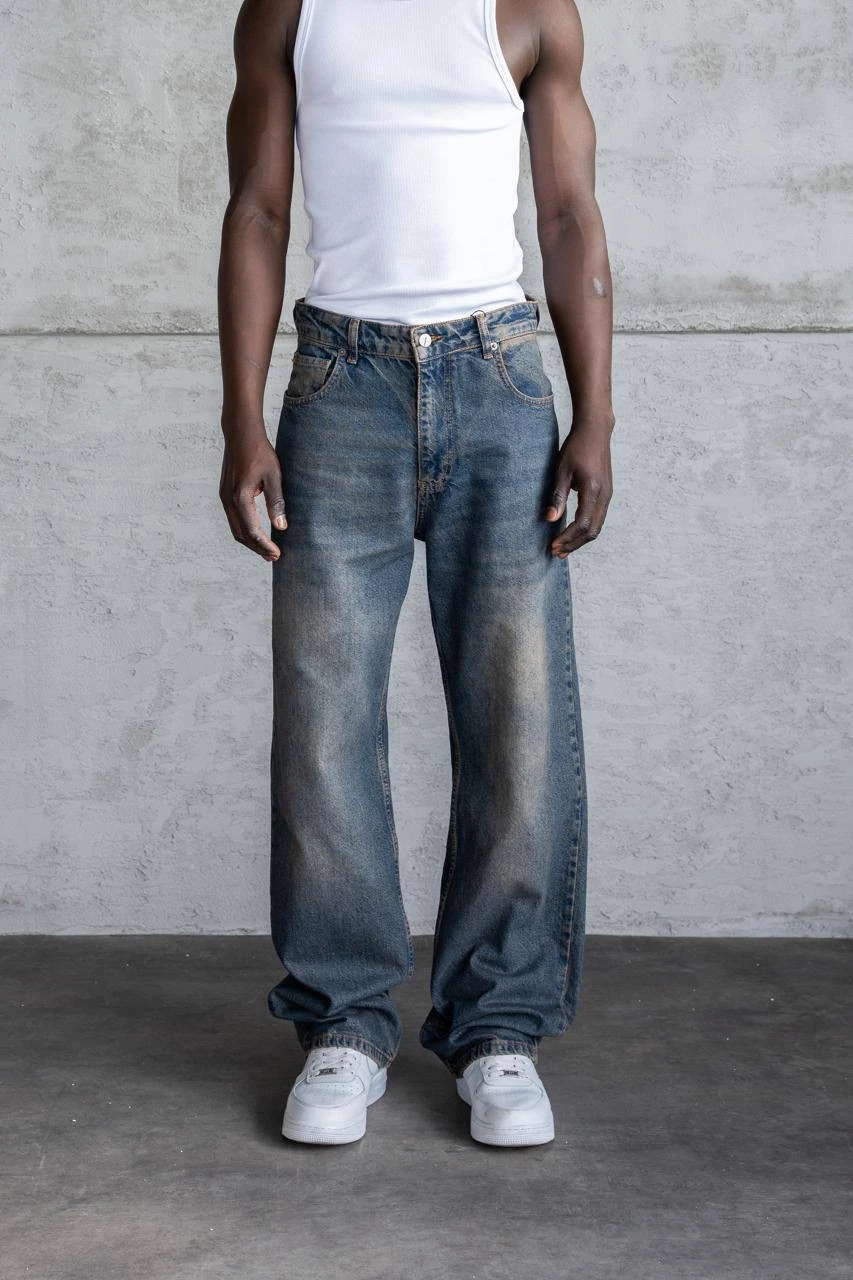 Effected Velvet Baggy Jean