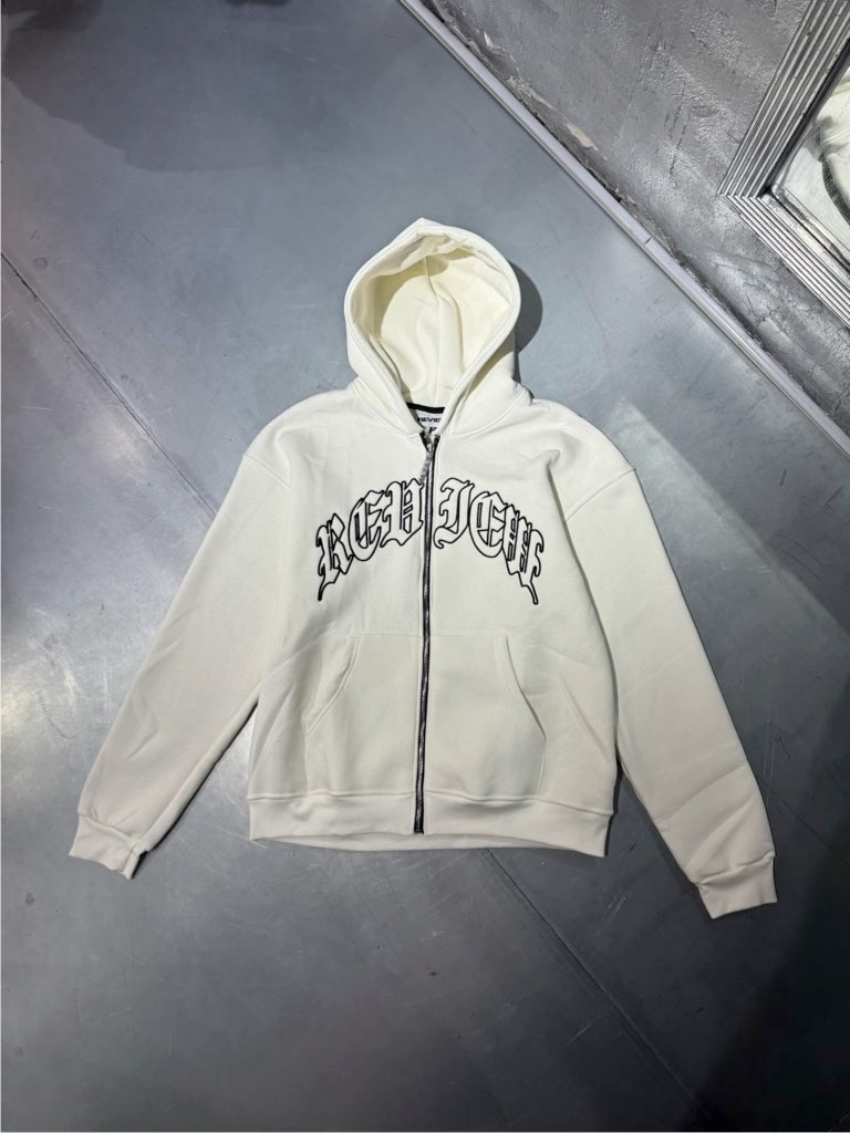 Review Fermuarlı Hoodie  - Beyaz