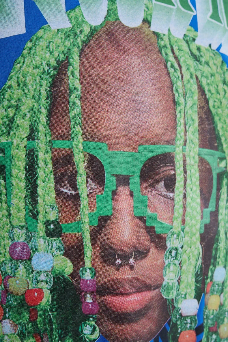 Graphic And Slogan Printed Yikamali Oversize