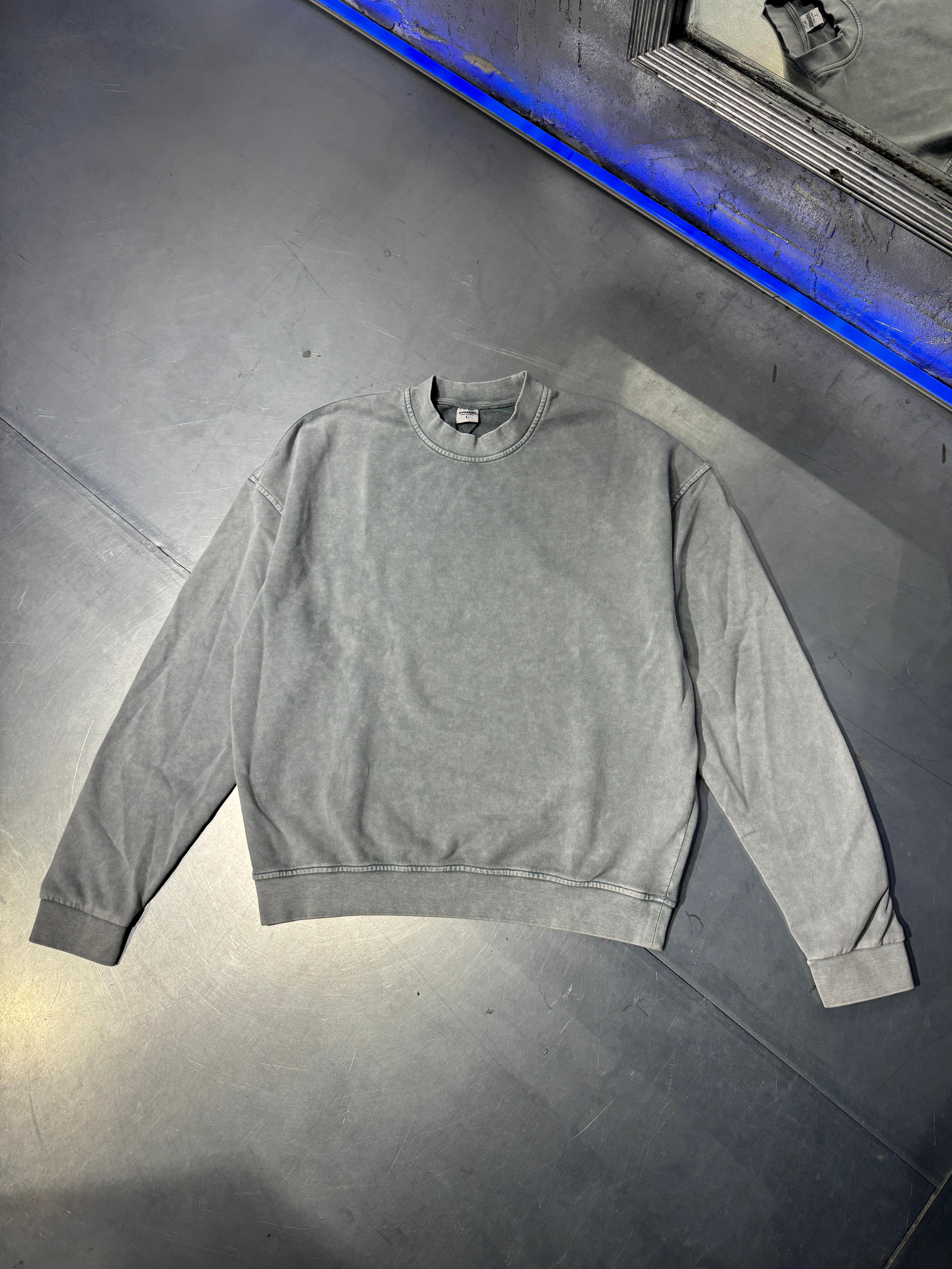 Acid Wash Basic 3 İplik Sweatshirt