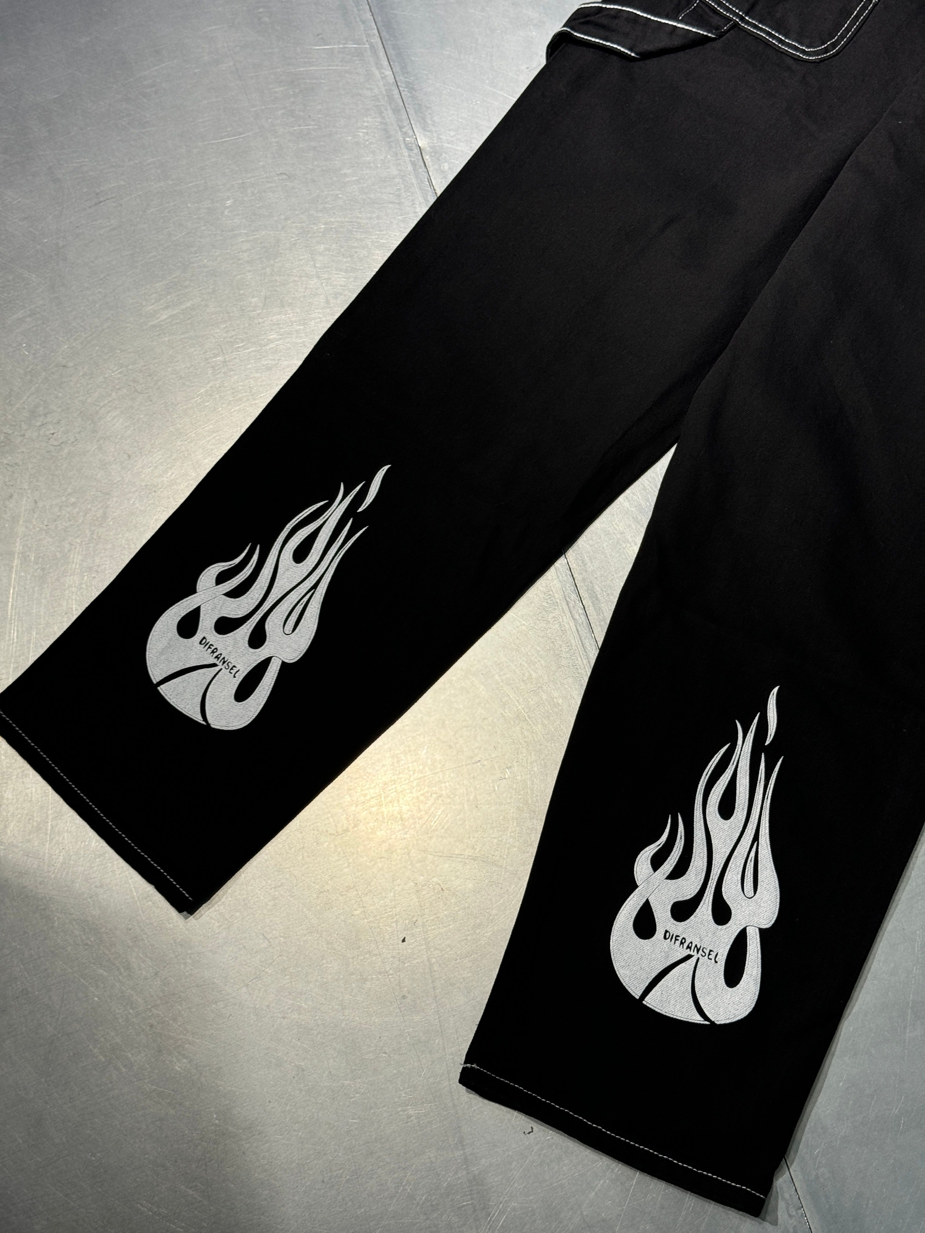 Df Flame Detay Baggy Pants