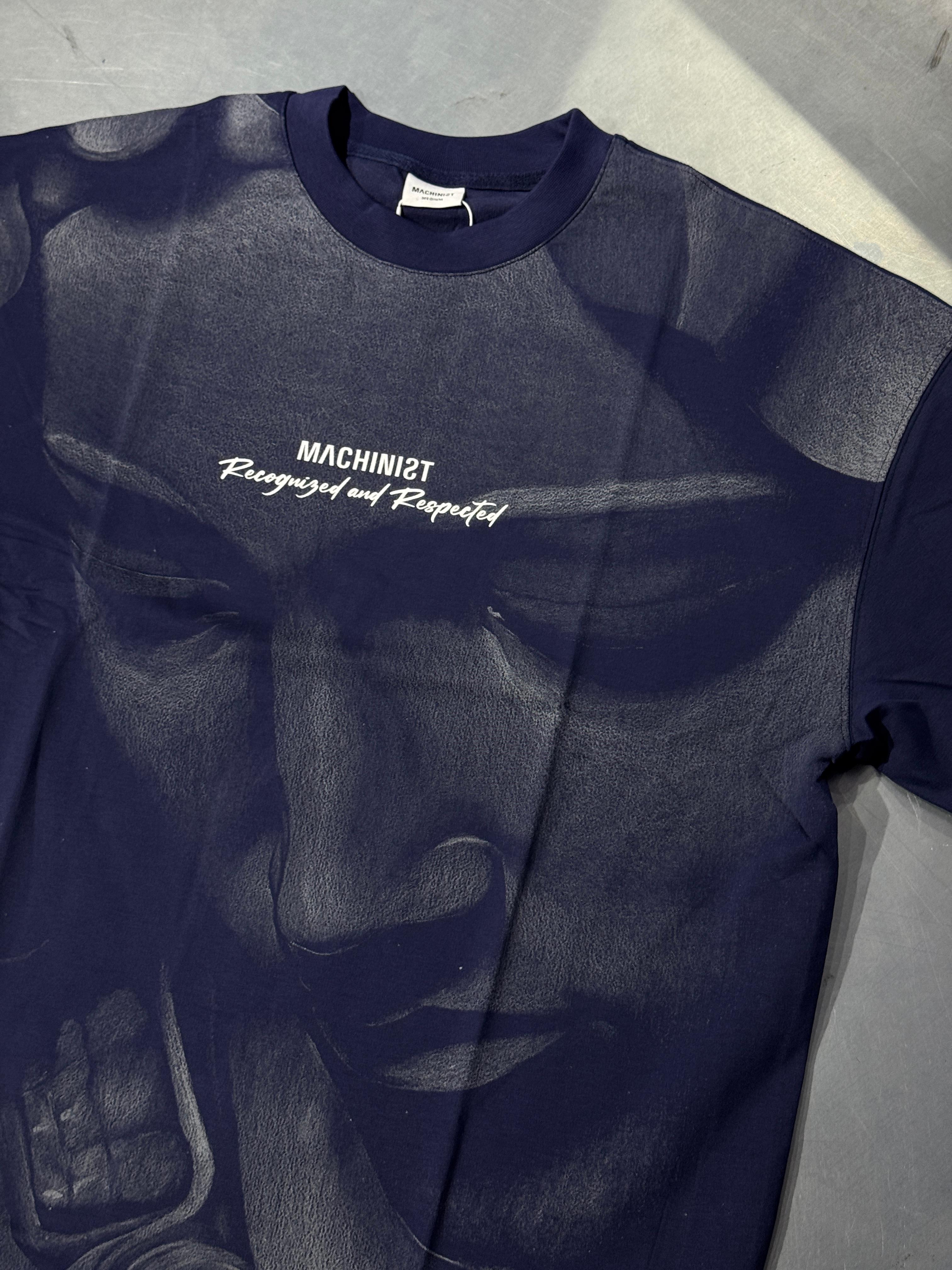 Recognized and Respected Oversize T-Shirt Midnight Blue