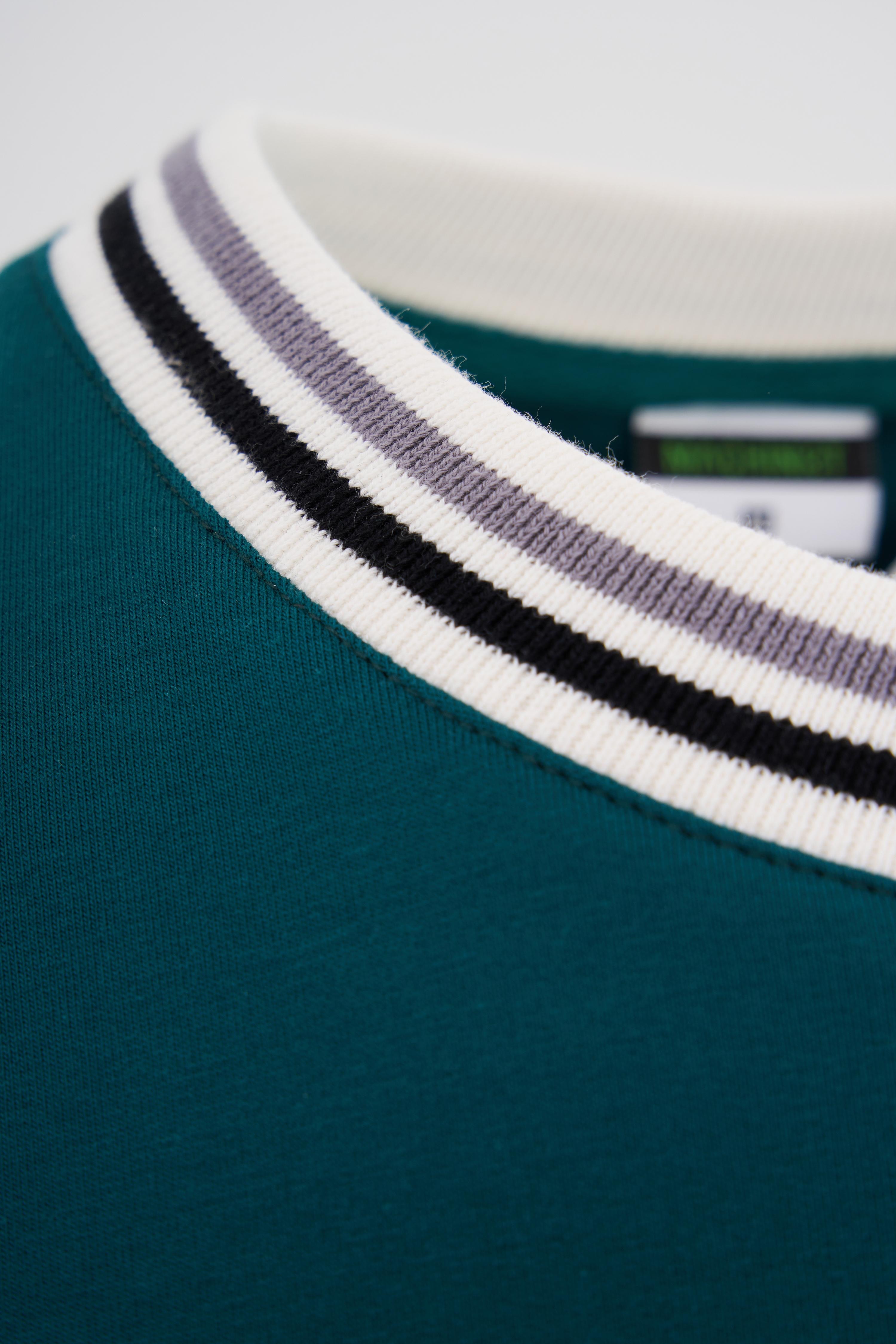 Oversize Striped And Embroidered  T-Shirt