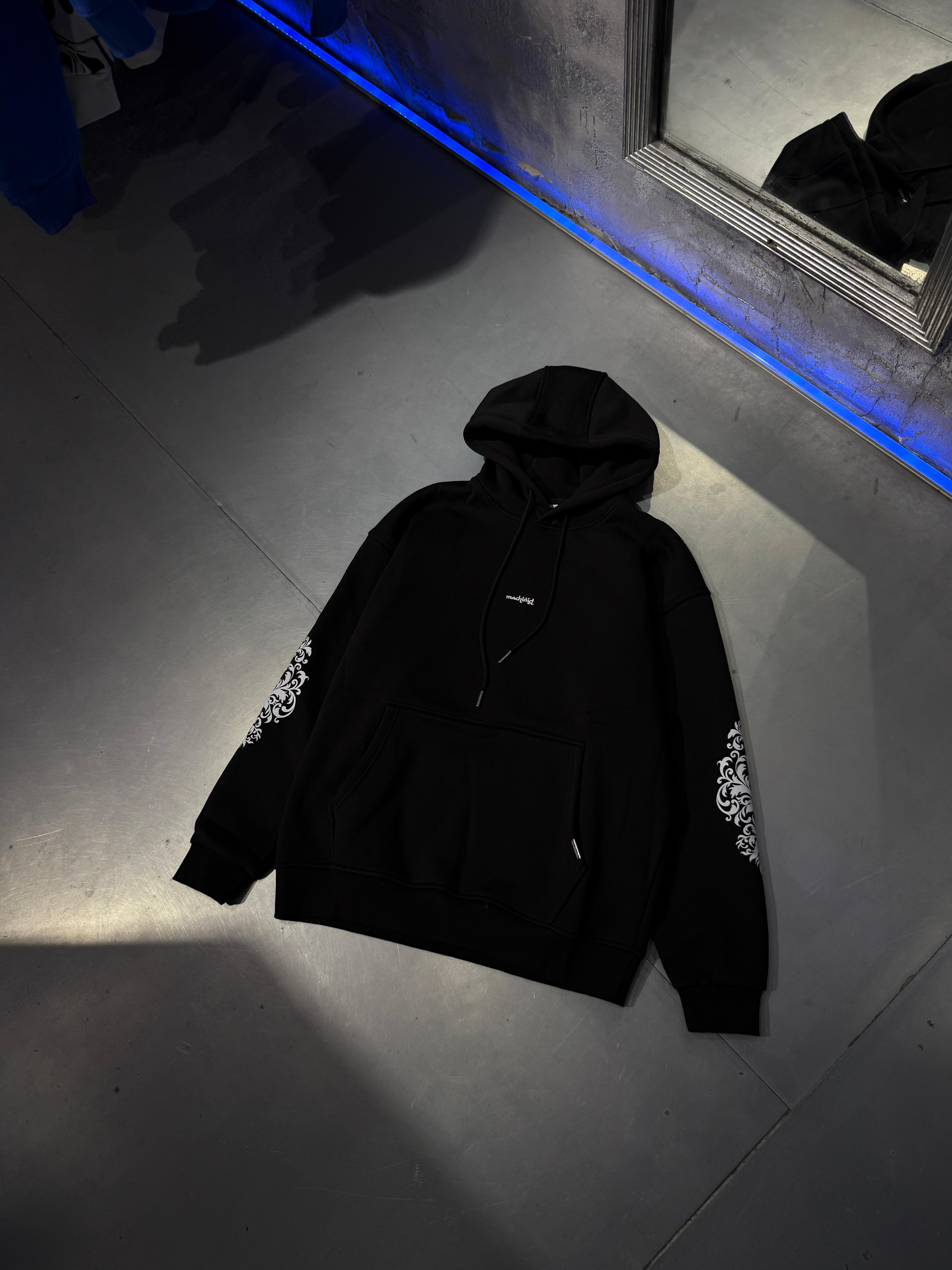 Ethnic Printed Hoodie Şardonlu