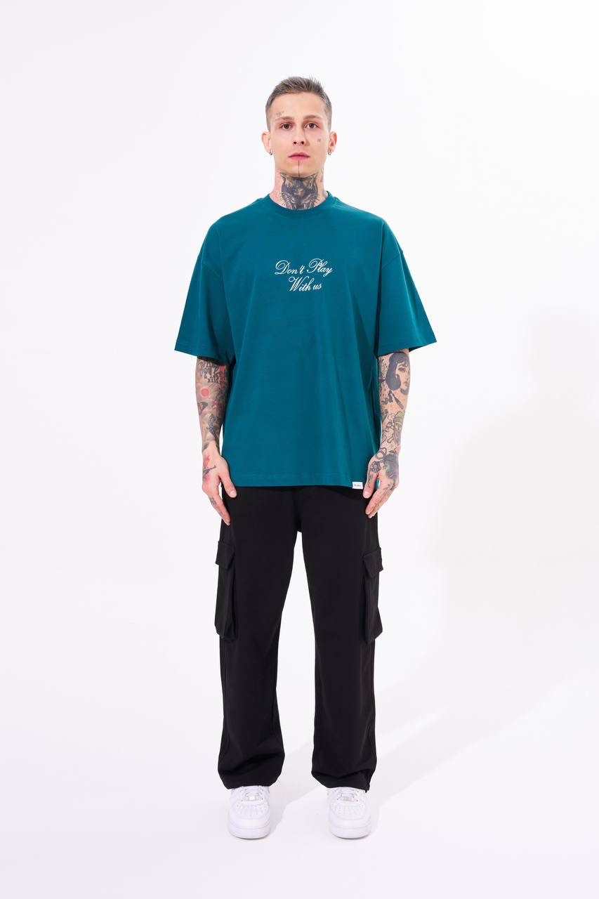 Don't Play With Oversize T-Shirt - Oil Green
