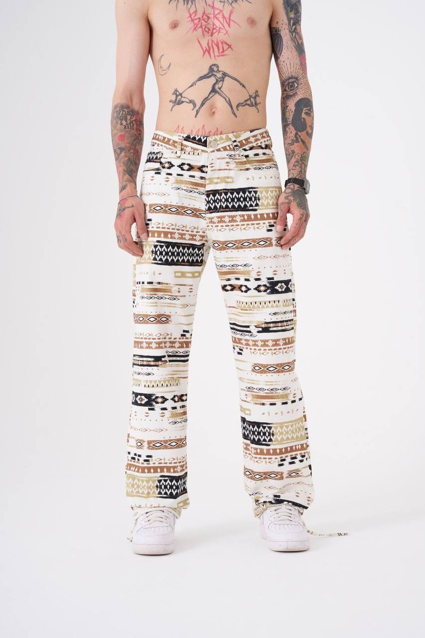 Baggy Astel Printed Pantolon