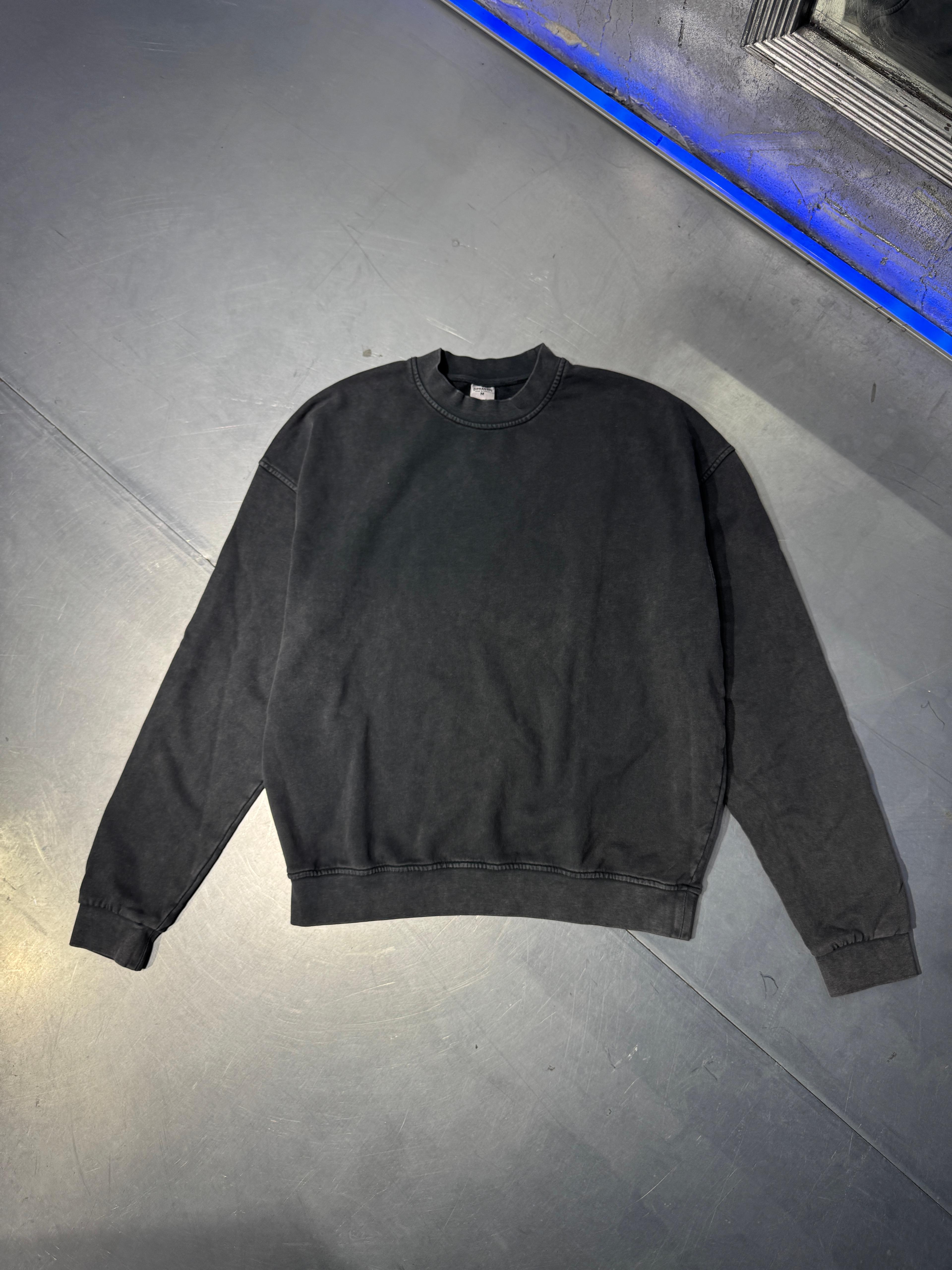 Acid Wash Basic 3 İplik Sweatshirt