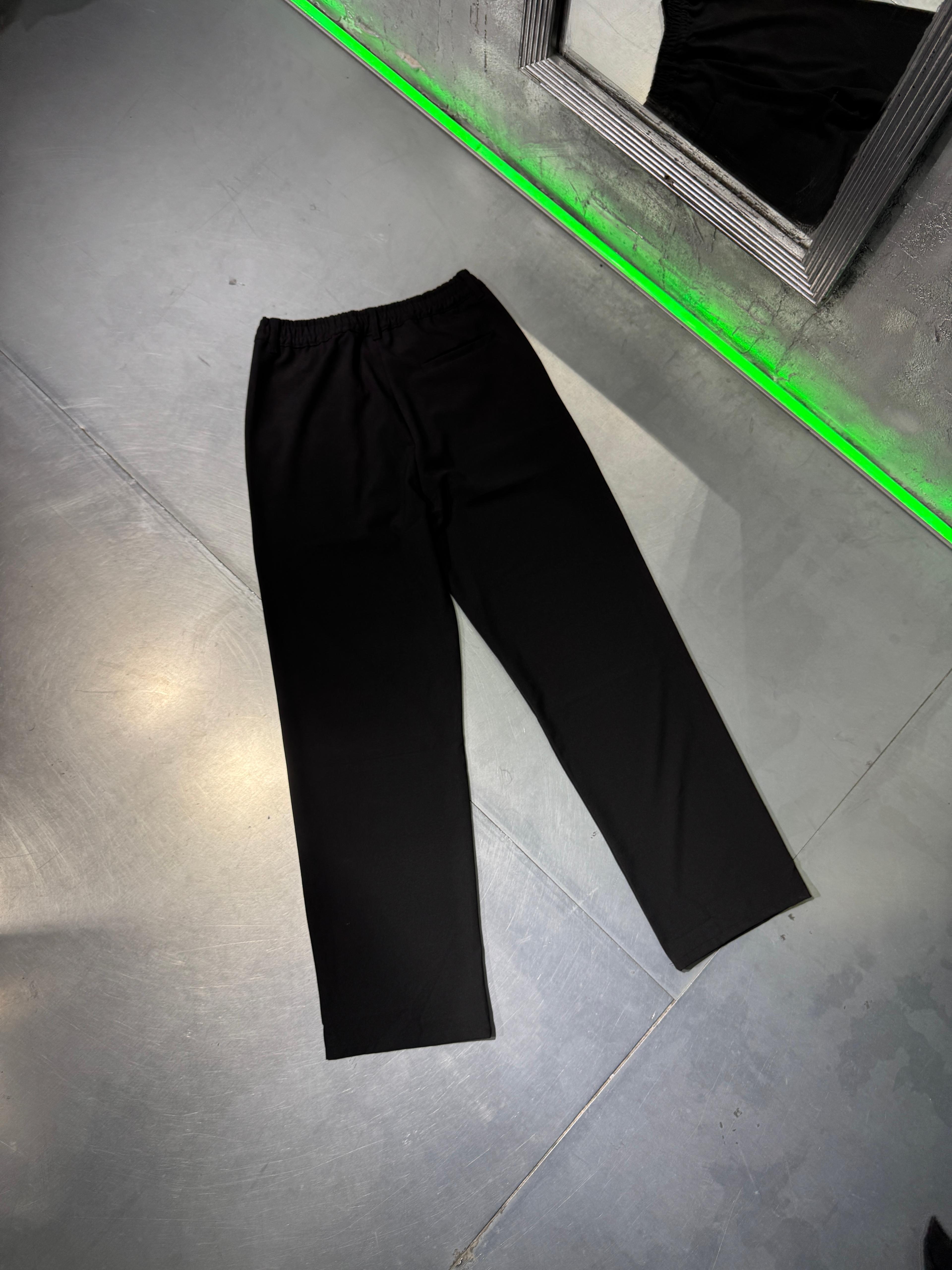 Basic Loose Fit Kumaş Pantolon - Siyah