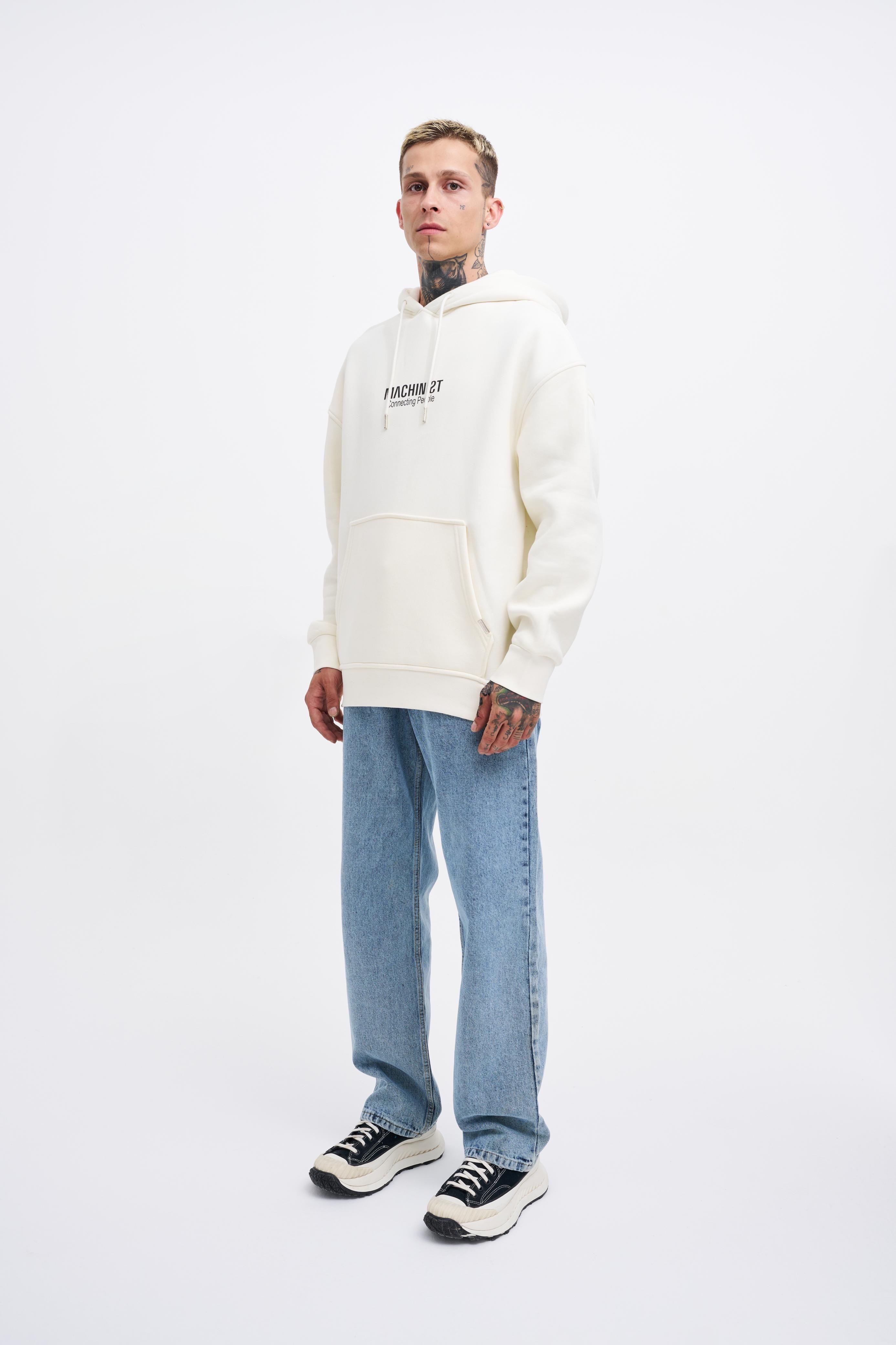 Connecting People Oversize Şardonlu Hoodie