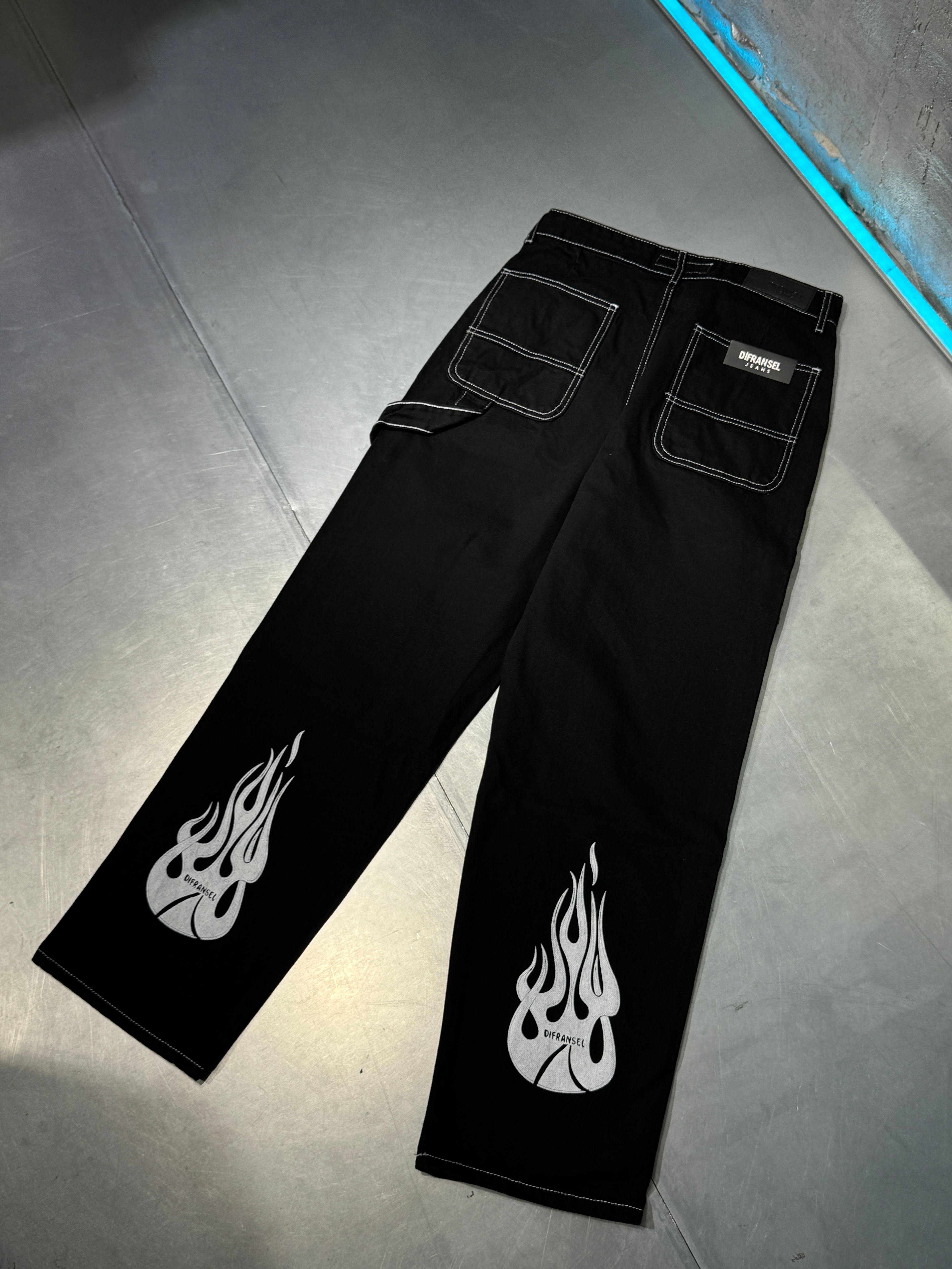 Df Flame Detay Baggy Pants