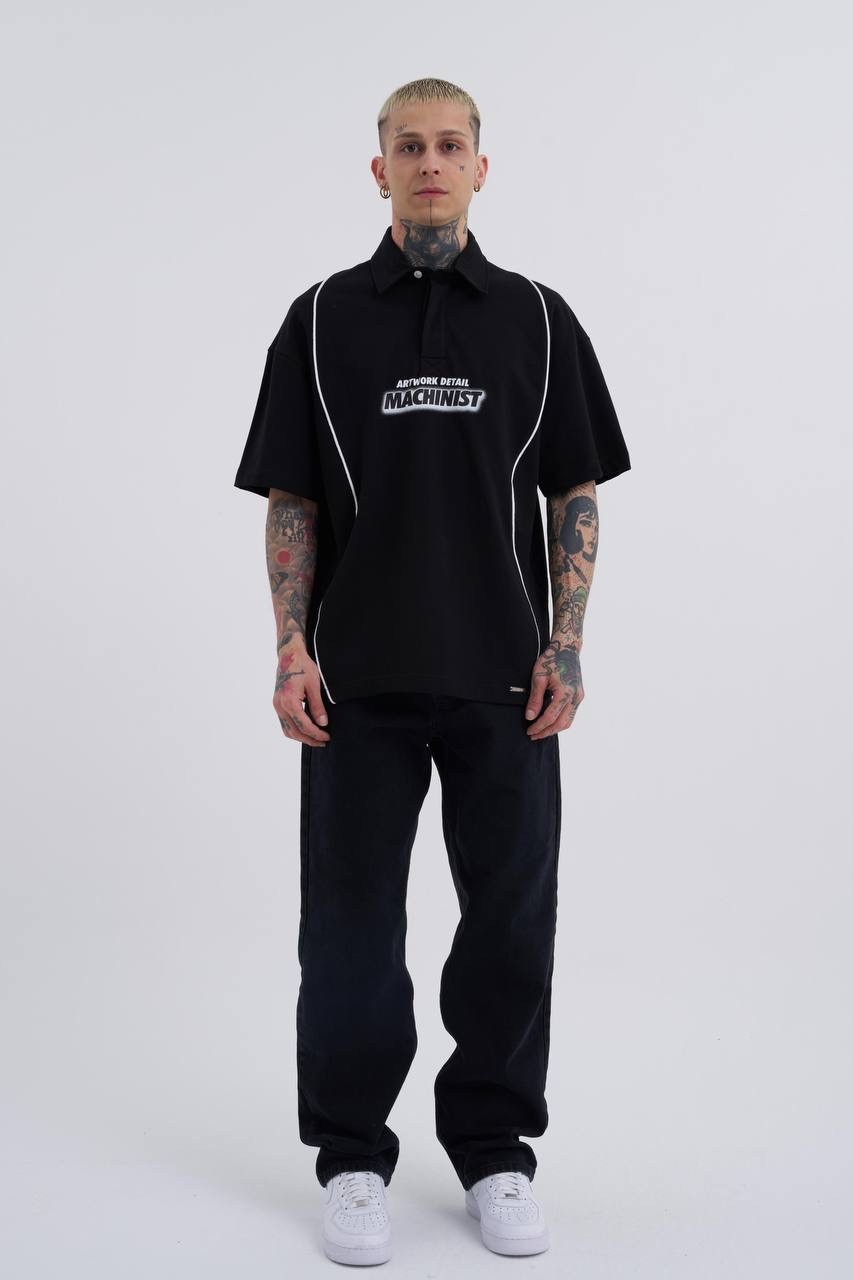 Contrast Piping Polo T-Shirt