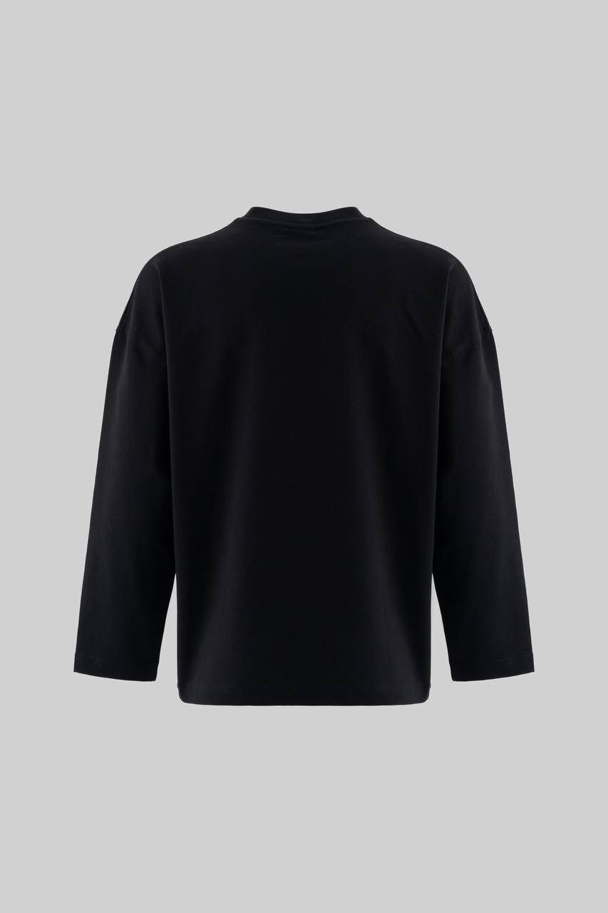 'M' Metal  Baskılı Minimal Oversize Sweatshirt