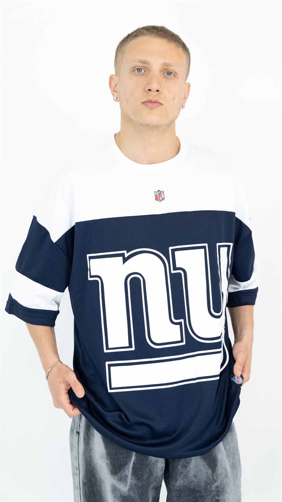 Oversize NFL New York Yankees Jersey - LACİVERT/BEYAZ