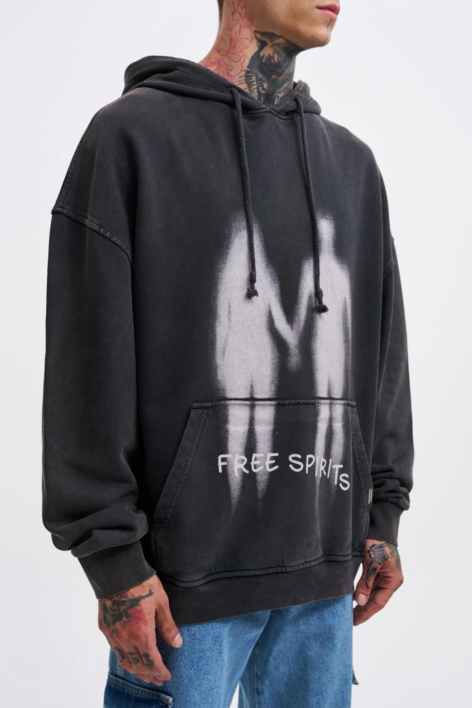 Free Sprits Oversize 3 İplik Hoodie