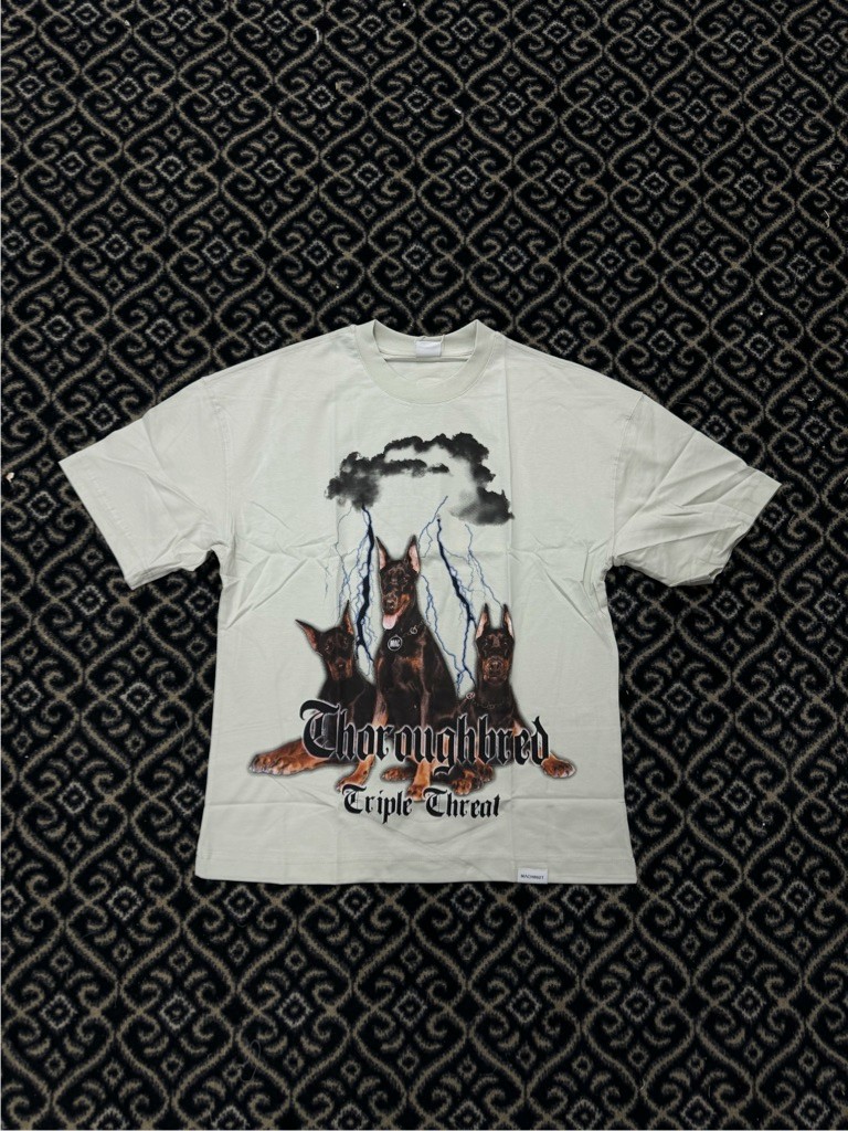 Dog Printed Oversize T-Shirt - Space Gri
