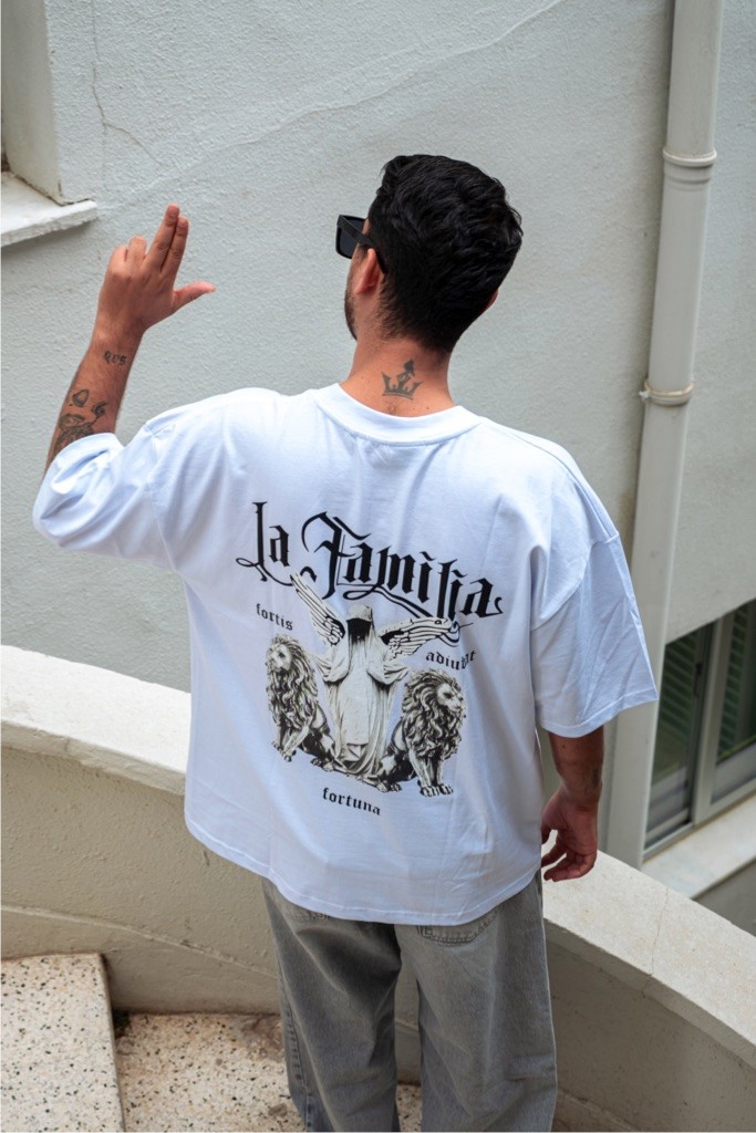 La Familia Oversize T-Shirt - Beyaz