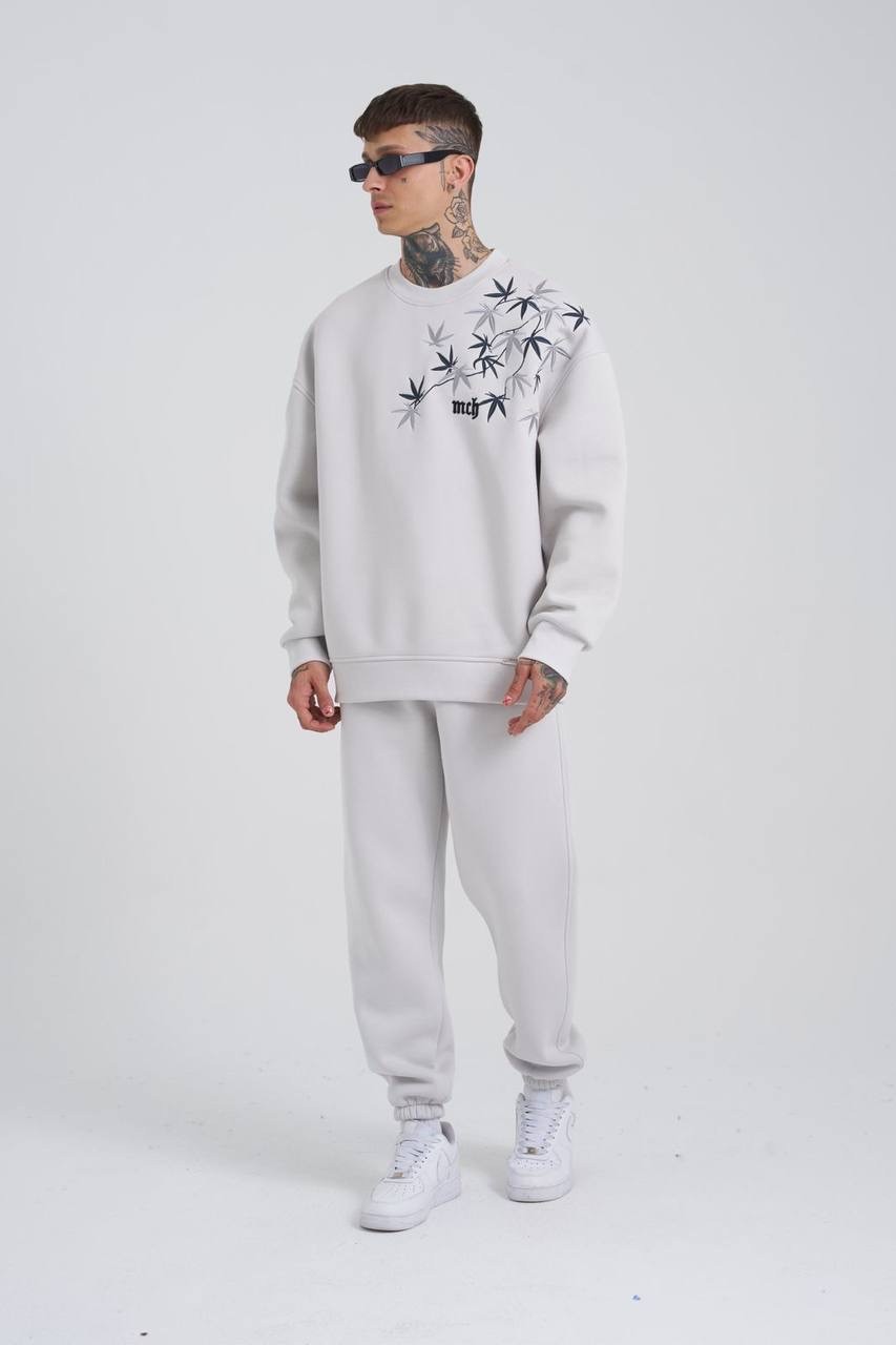 Cannabis Mac Şardonlu Sweatshirt - Space Gri