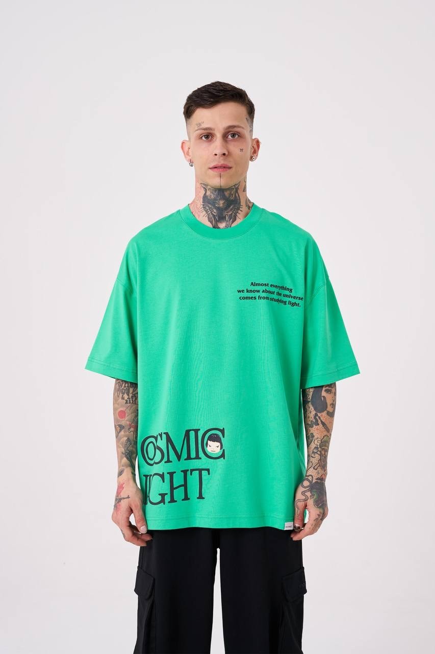 Cosmıc Lıght Oversıze T-Shirt - Su Yeşili