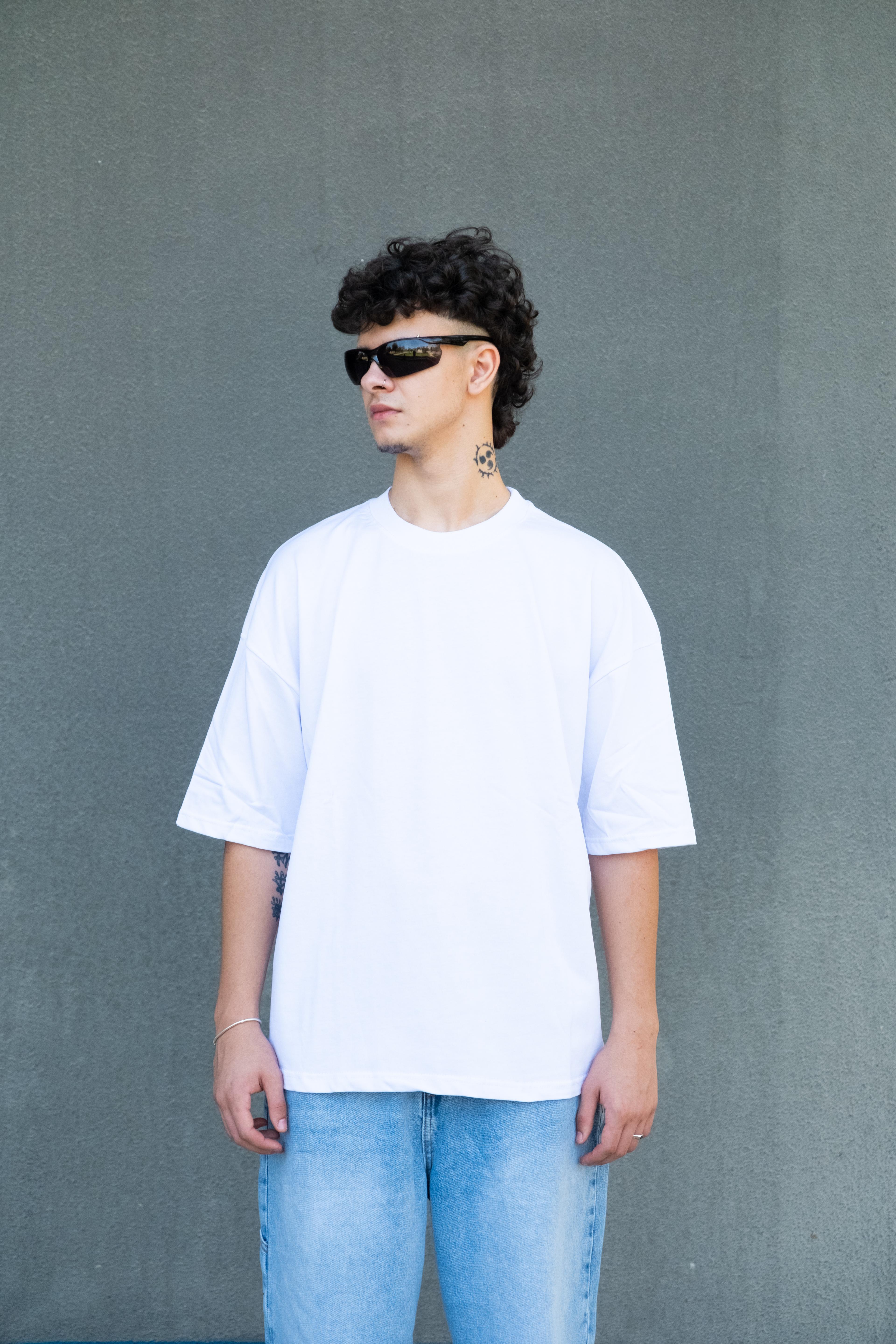 Basic Oversize T-Shirt - Beyaz