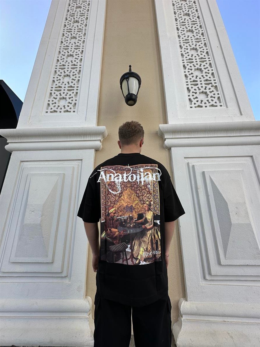 Anatolian Oversize T-Shirt - Acid Siyah