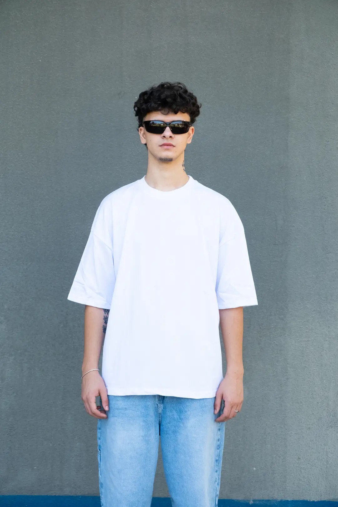 Basic Oversize T-Shirt - Beyaz