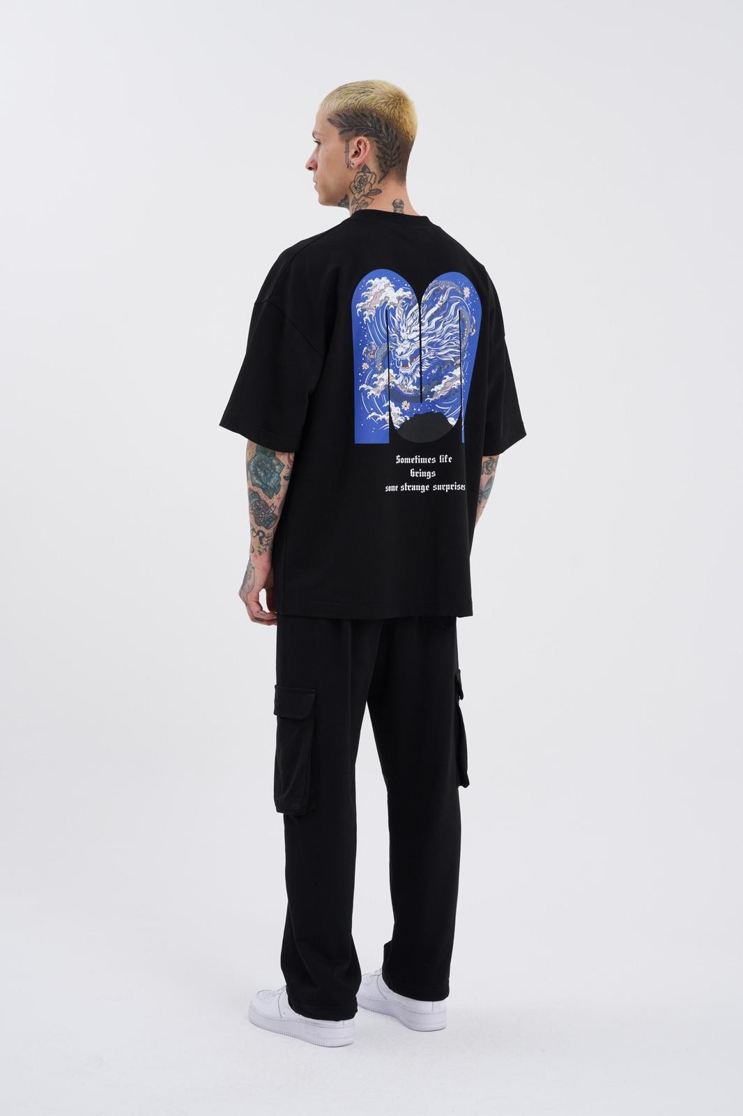 Dragon Printed Oversize T-Shirt