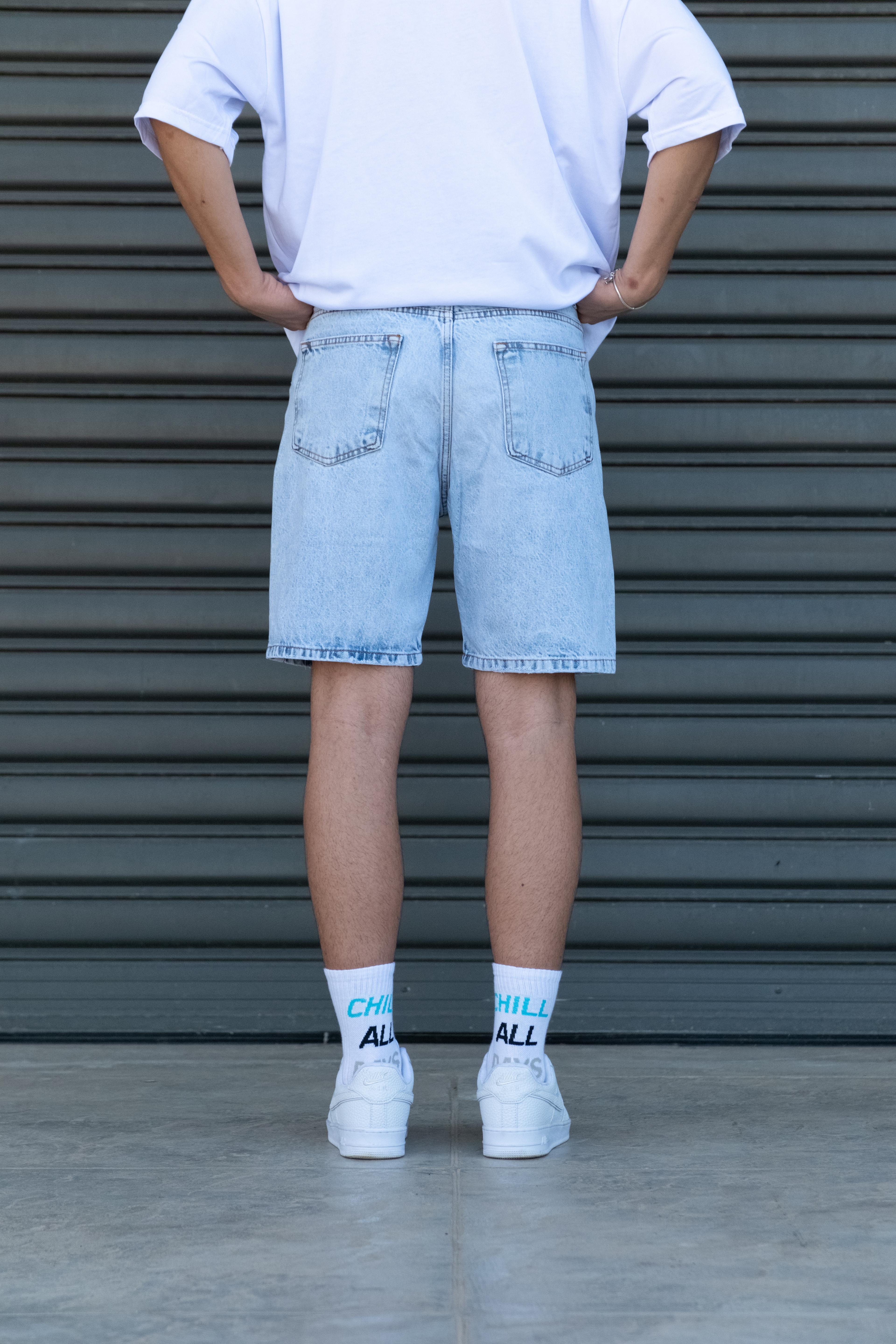 Regular Fit Şort - Ice Blue