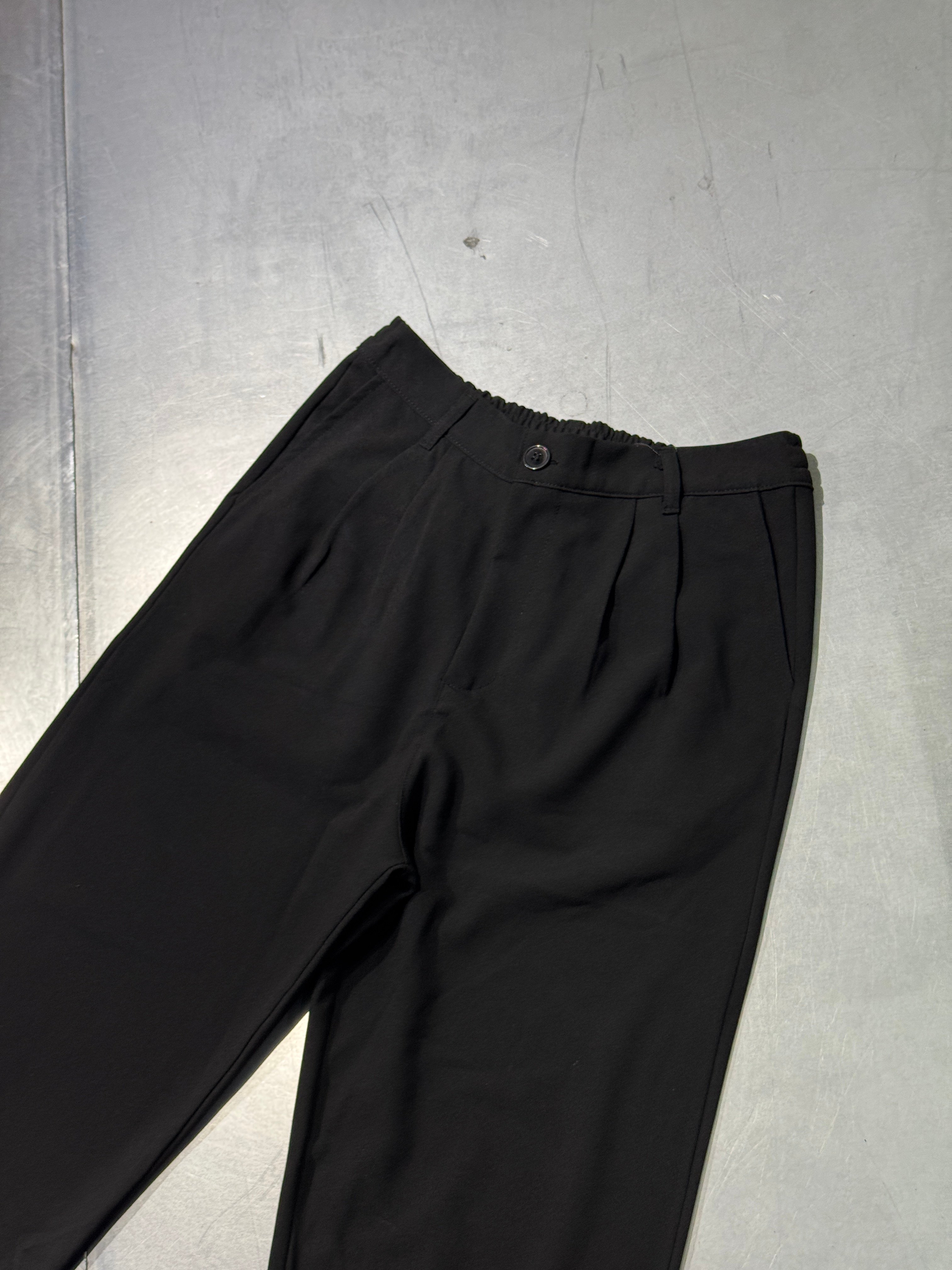 Basic Loose Fit Kumaş Pantolon - Siyah