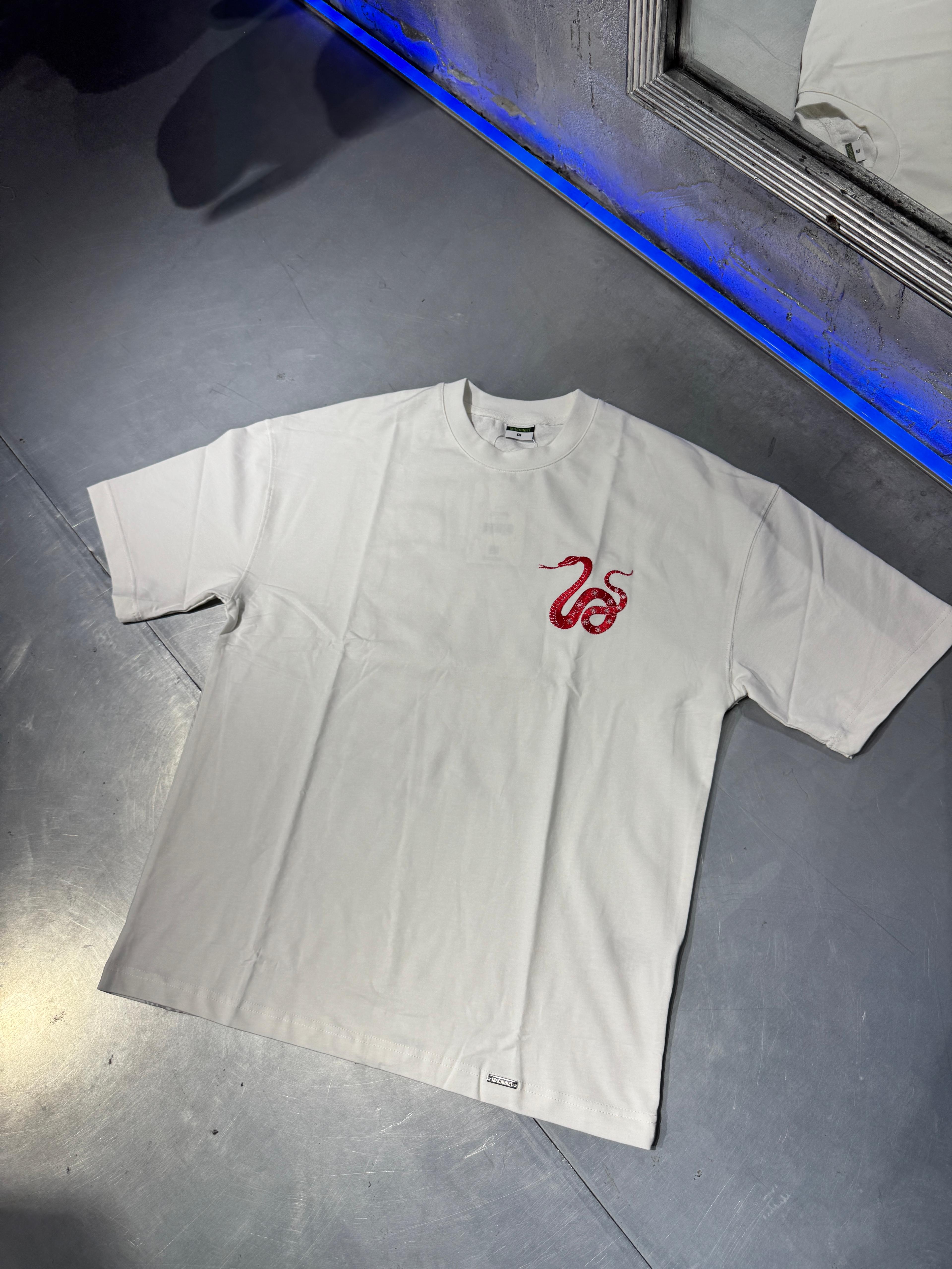 Snake Aplique Embroidered Oversize T-Shirt