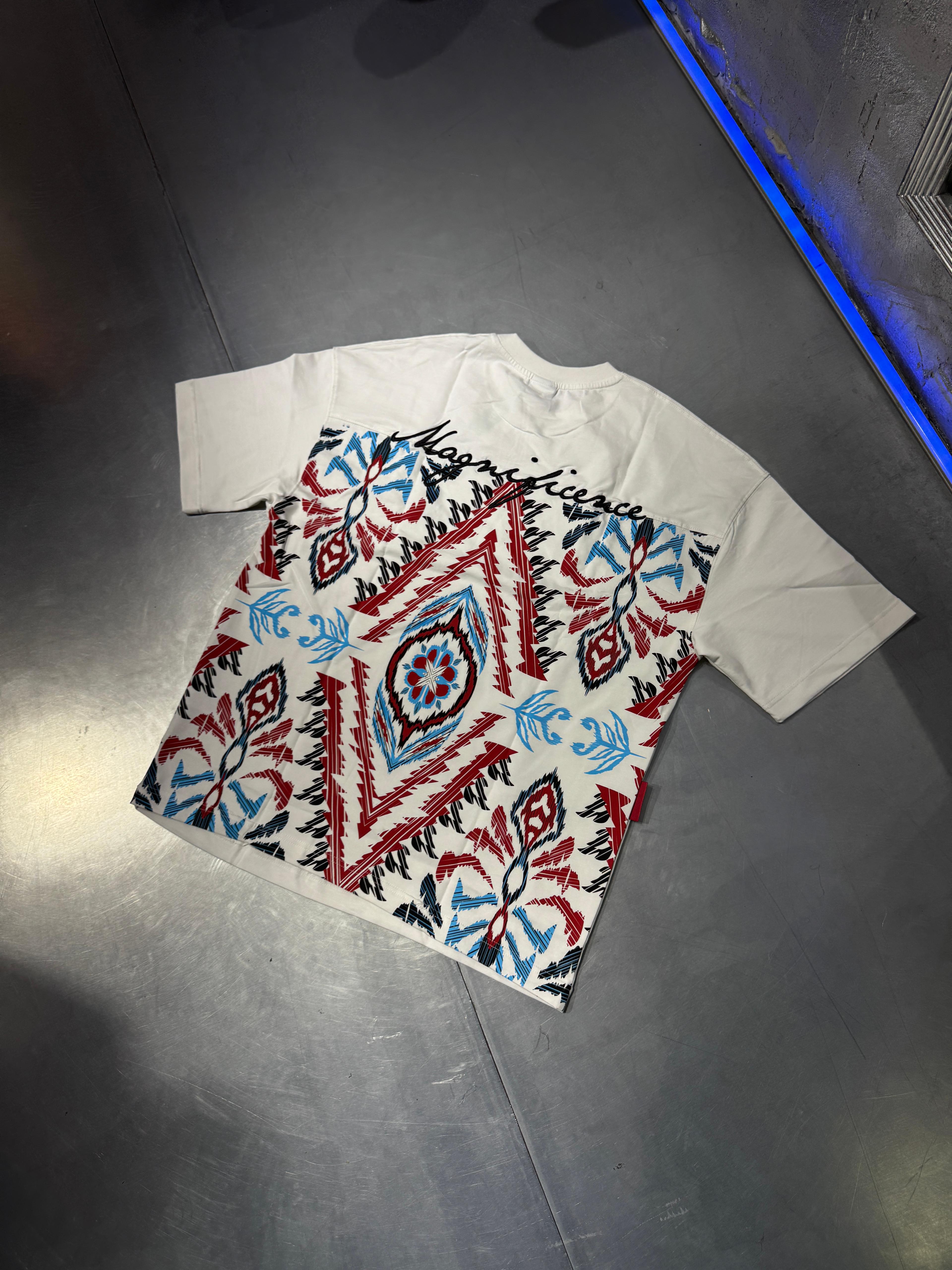 Ethnical Printed And Emroideret Suit Oversize T-Shirt