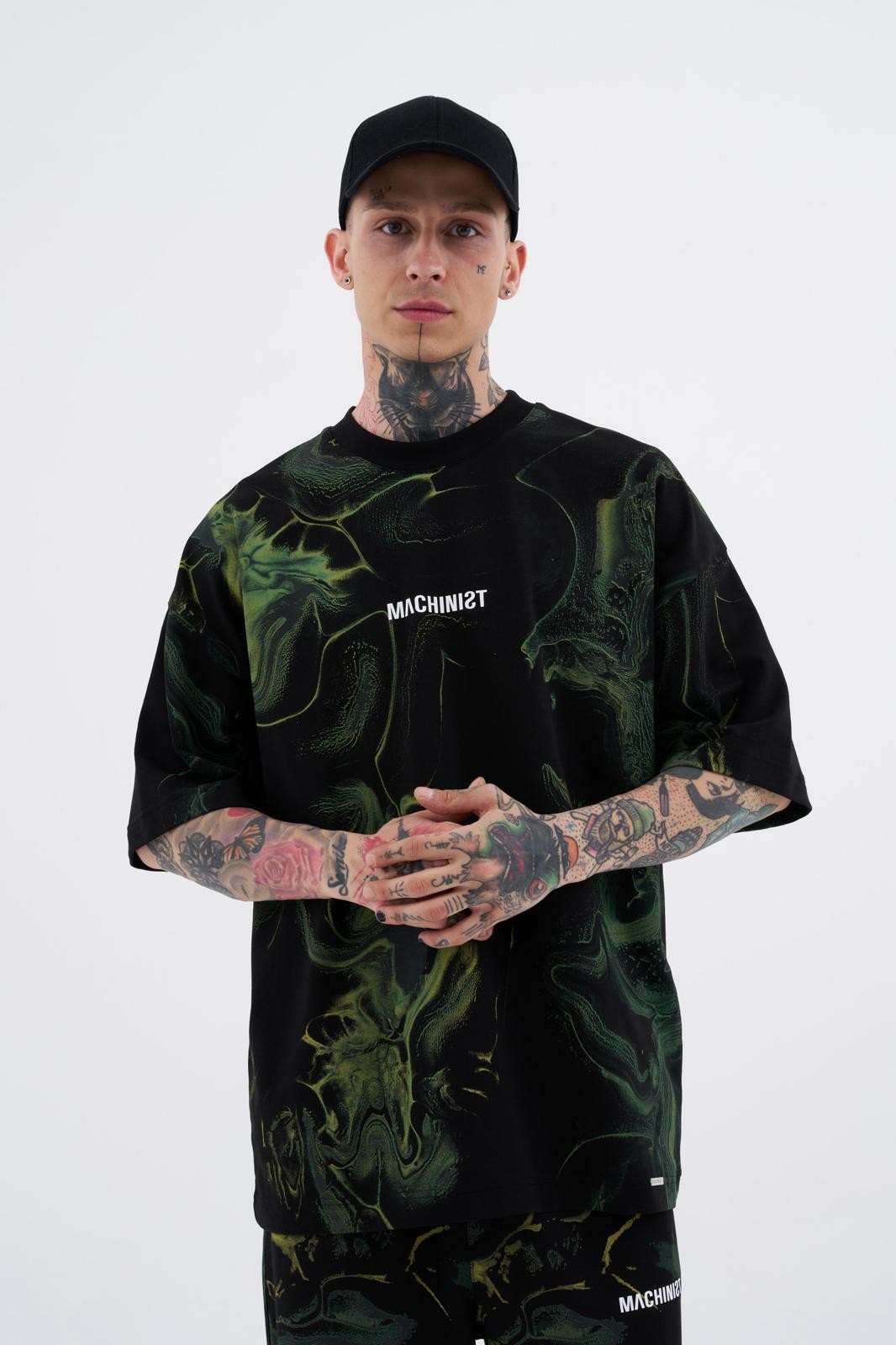 1987 Batik Baskılı Oversize T-Shirt