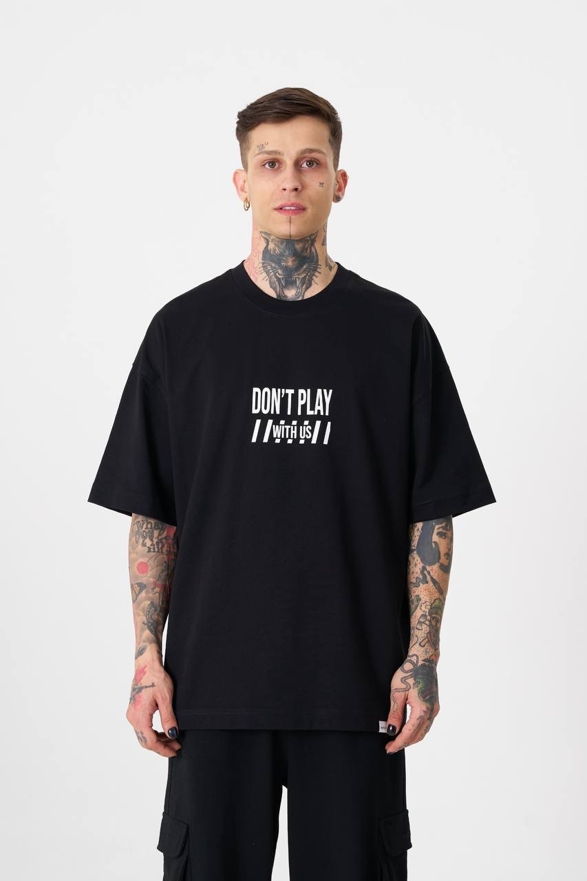 Hunt Your Dreams Oversize T-Shirt - Siyah