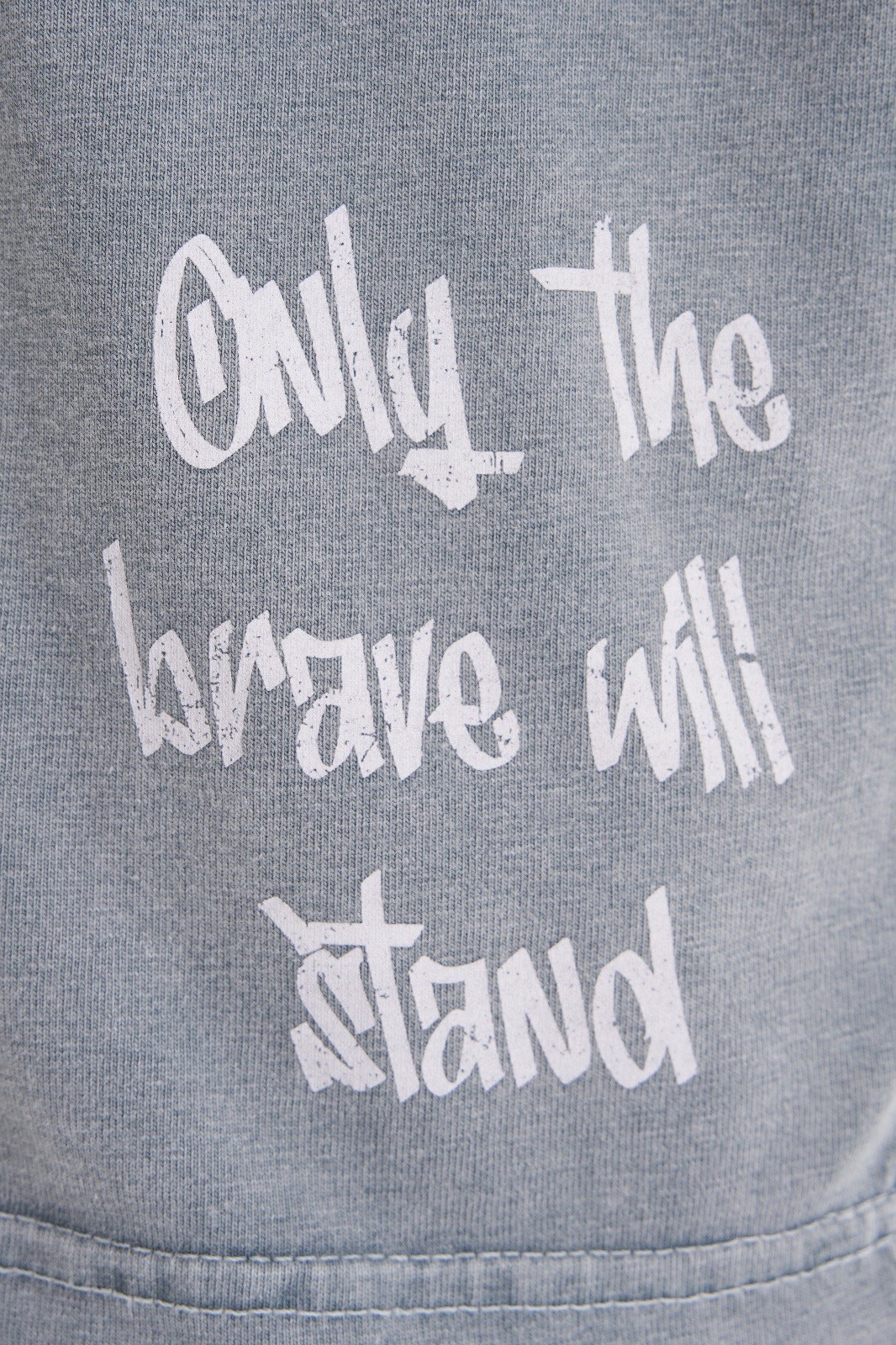 Slogan And Photo Printed Washing Oversize T-Shirt