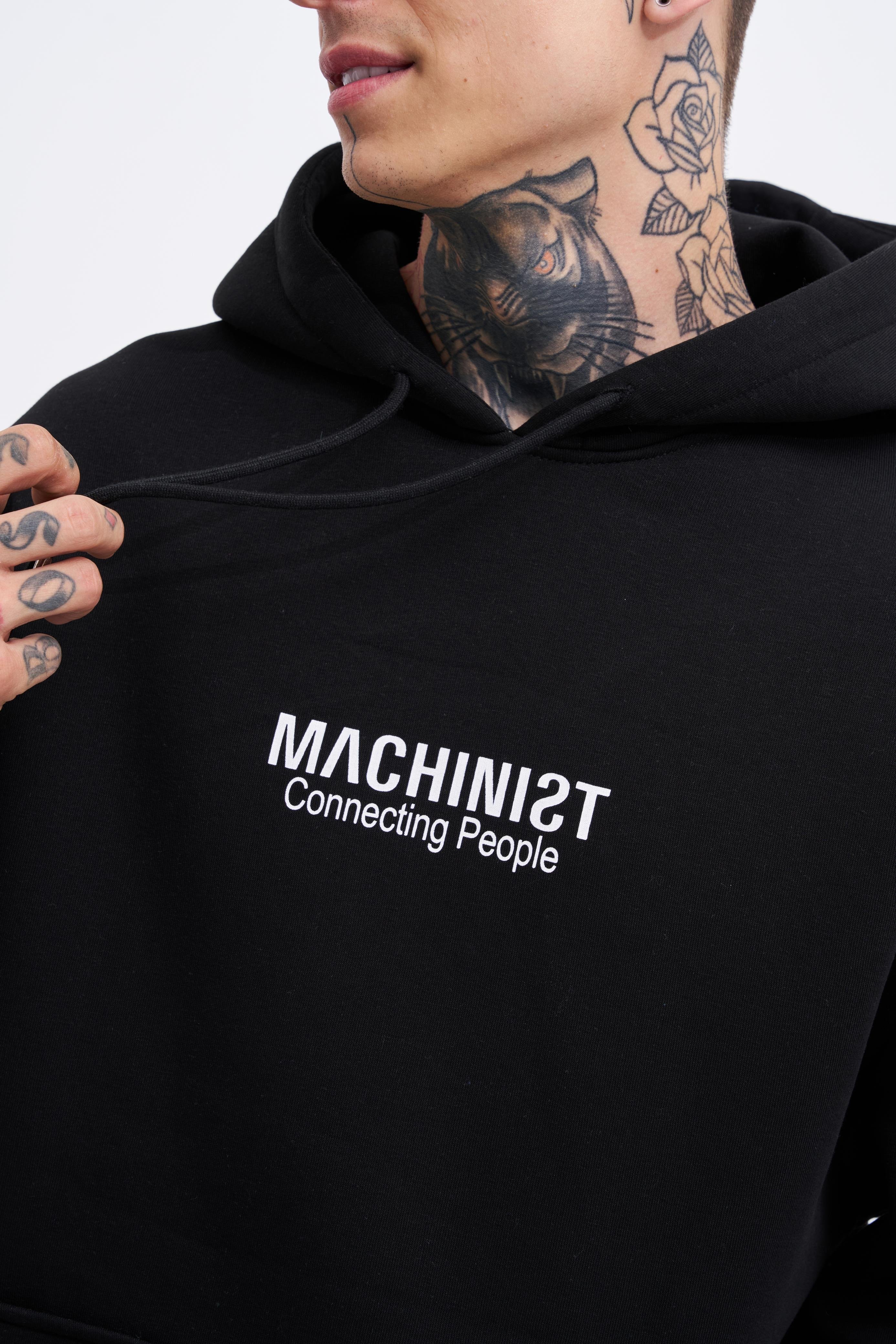 Connecting People Oversize Şardonlu Hoodie