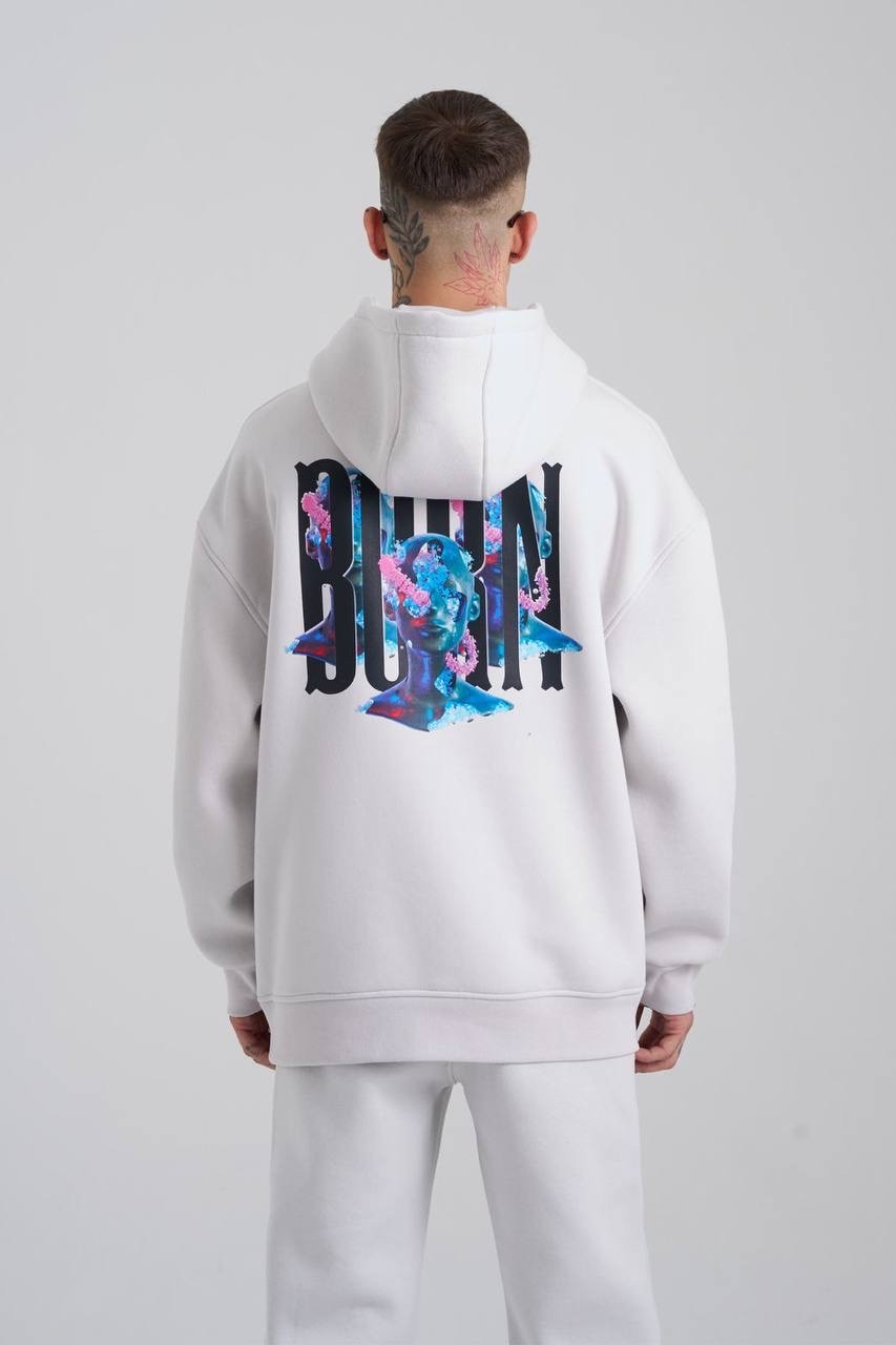 Born Flowers Şardonlu Hoodie