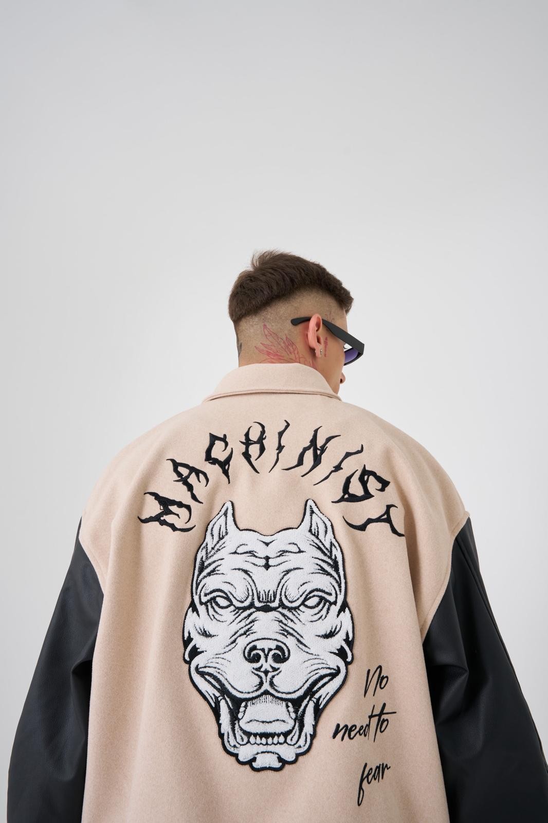 OVERSIZE PITBULL EMBROIDERY BOMBER JACKET