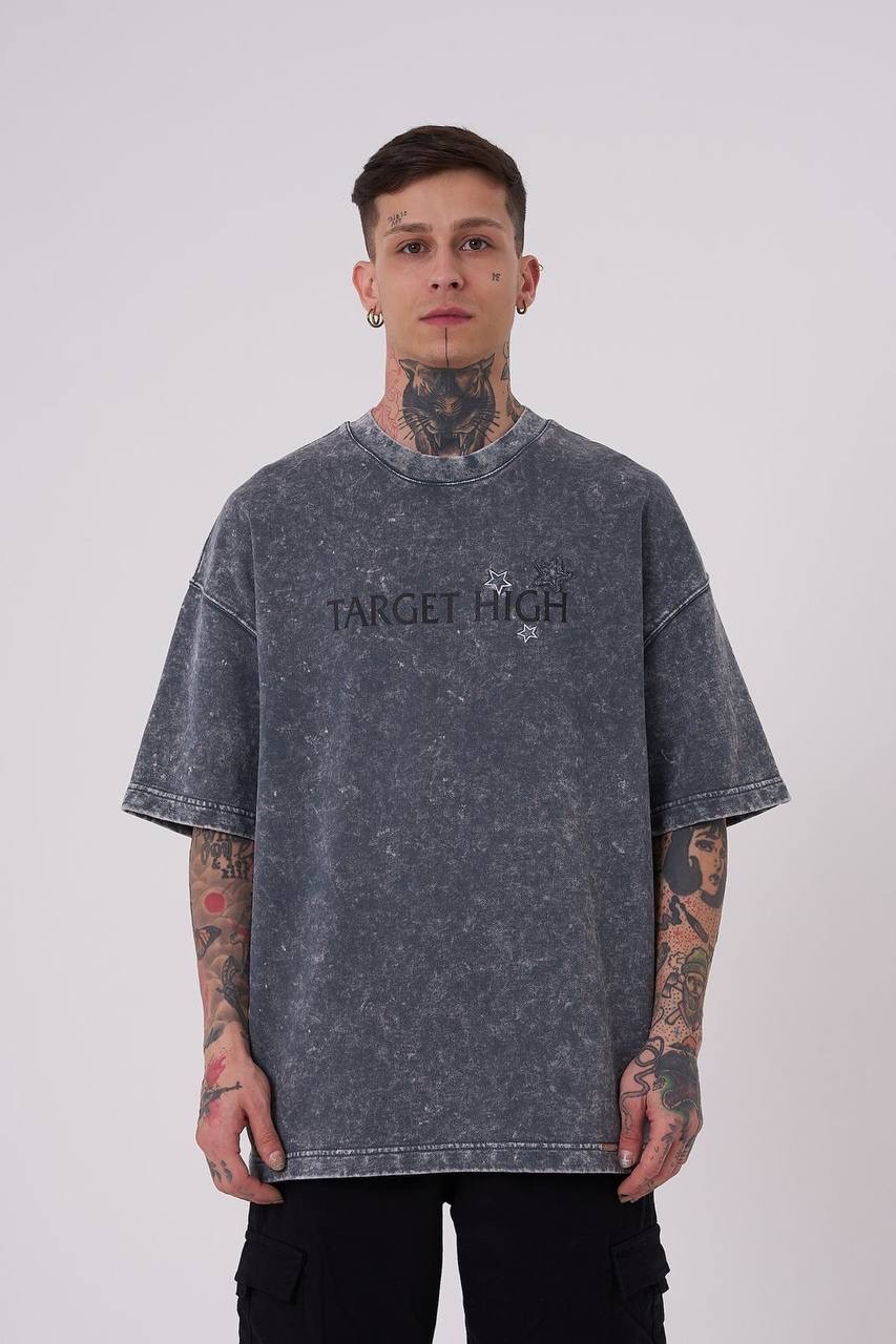 No Pouses Baskılı Oversize Tişört Ghost