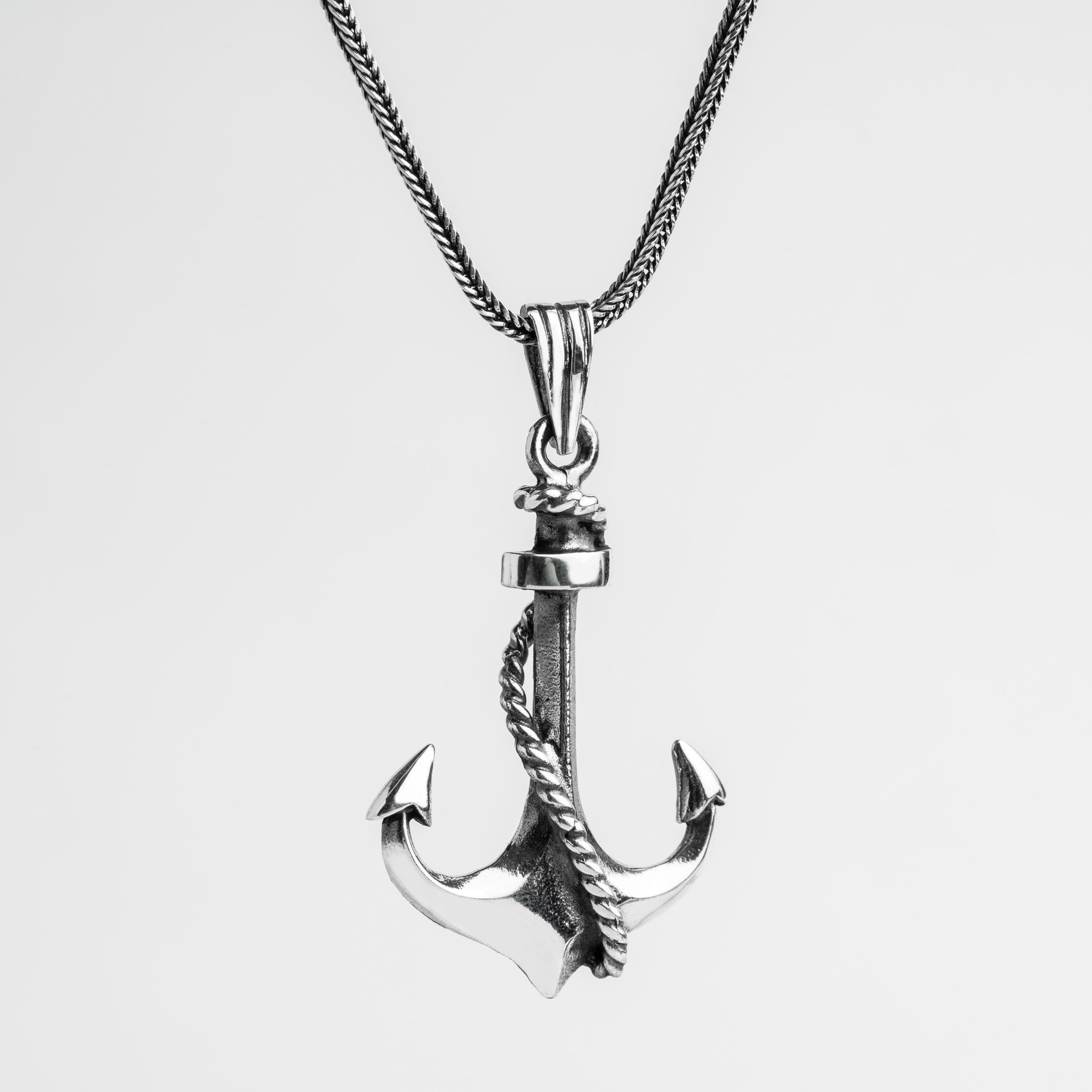 Çapa Erkek Kolye | Tilki Kuyruğu Zincirli Denizci Ruhlu ve Anlamlı Tasarım