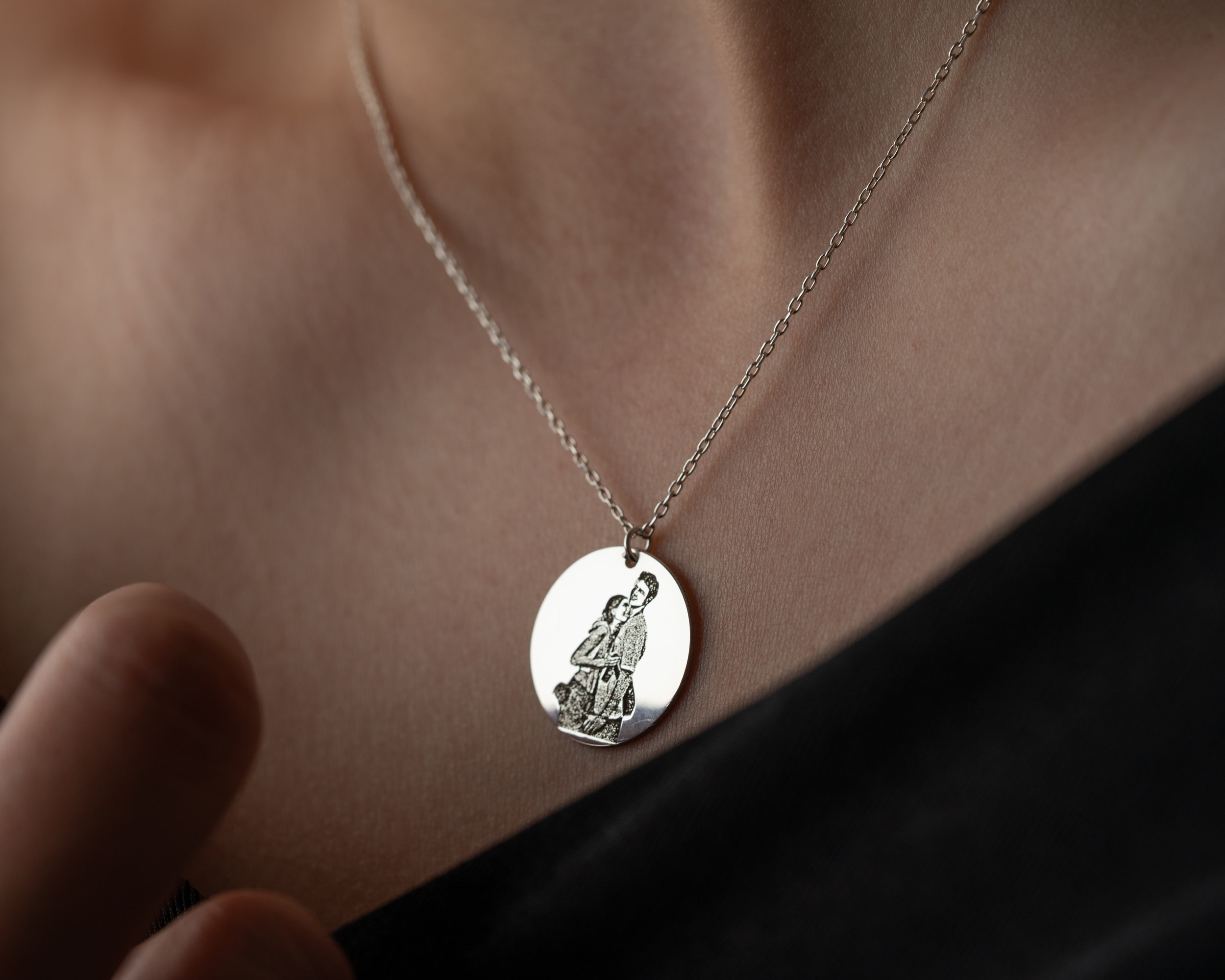 Kişiselleştirilebilir Resim Disk Kolye – Fotoğrafınızı Taşıyan Özel Takı | Gold, Rose, Gümüş