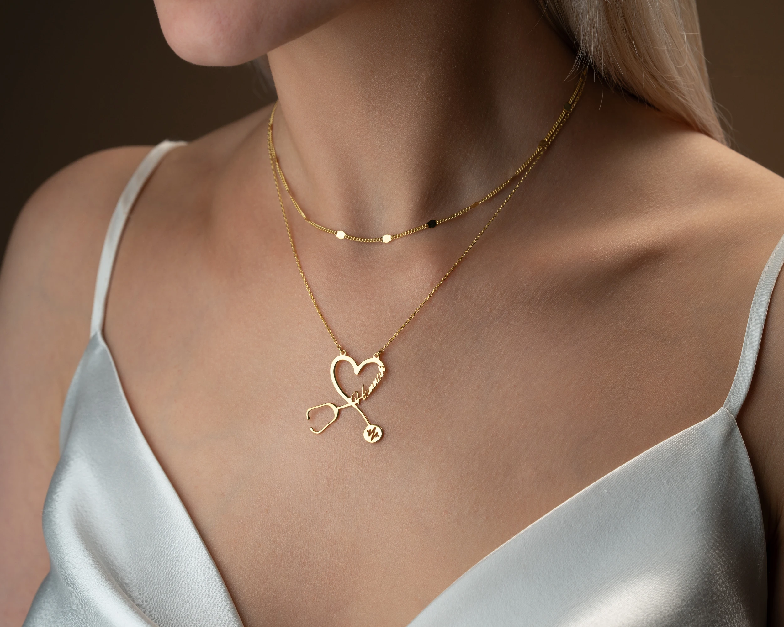 İsimli Steteskop Kolye – Doktor & Hemşirelere Özel 925 Gümüş Hediye