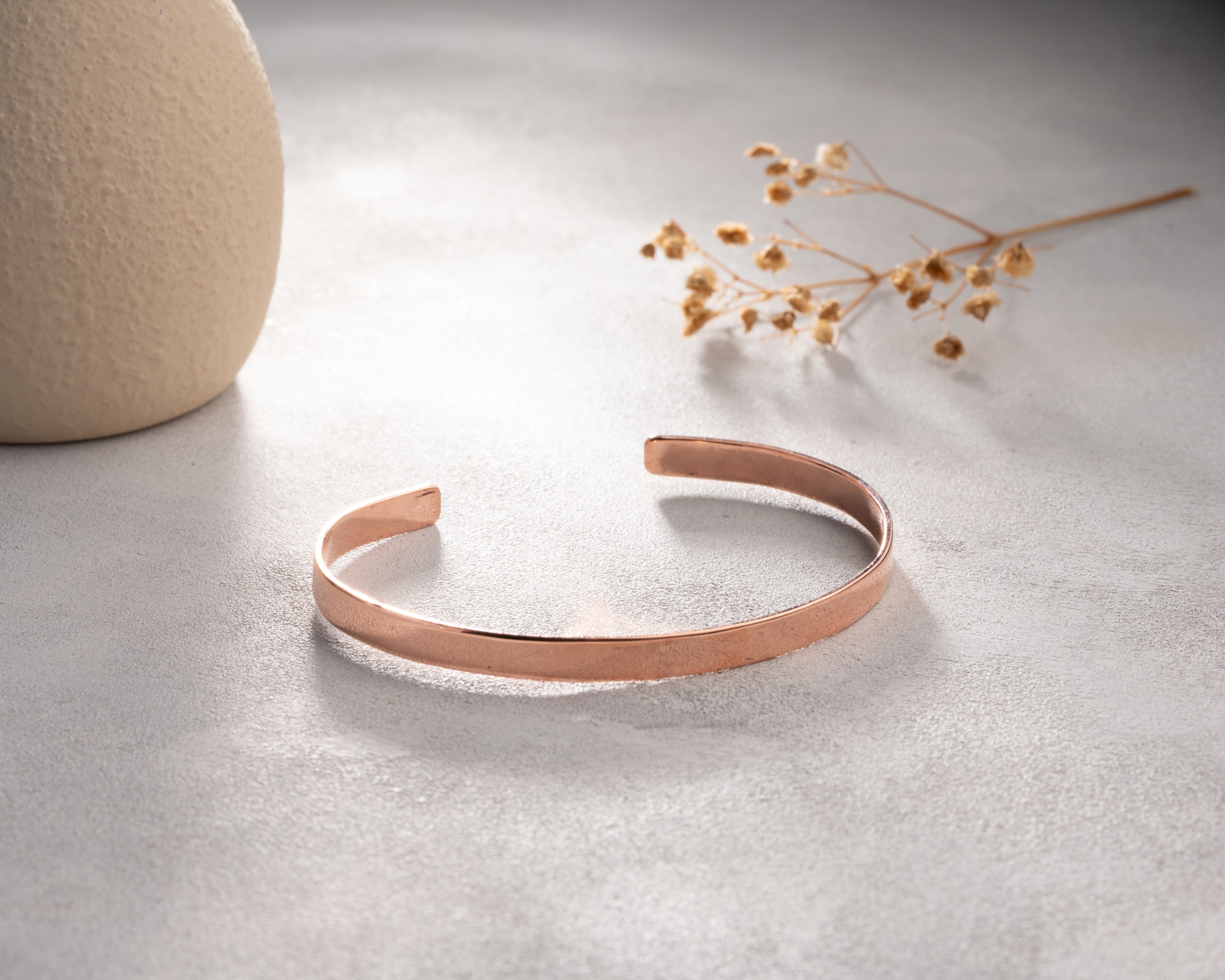 El Yapımı Düz Bakır Bileklik | Minimalist ve Zamansız Tasarım