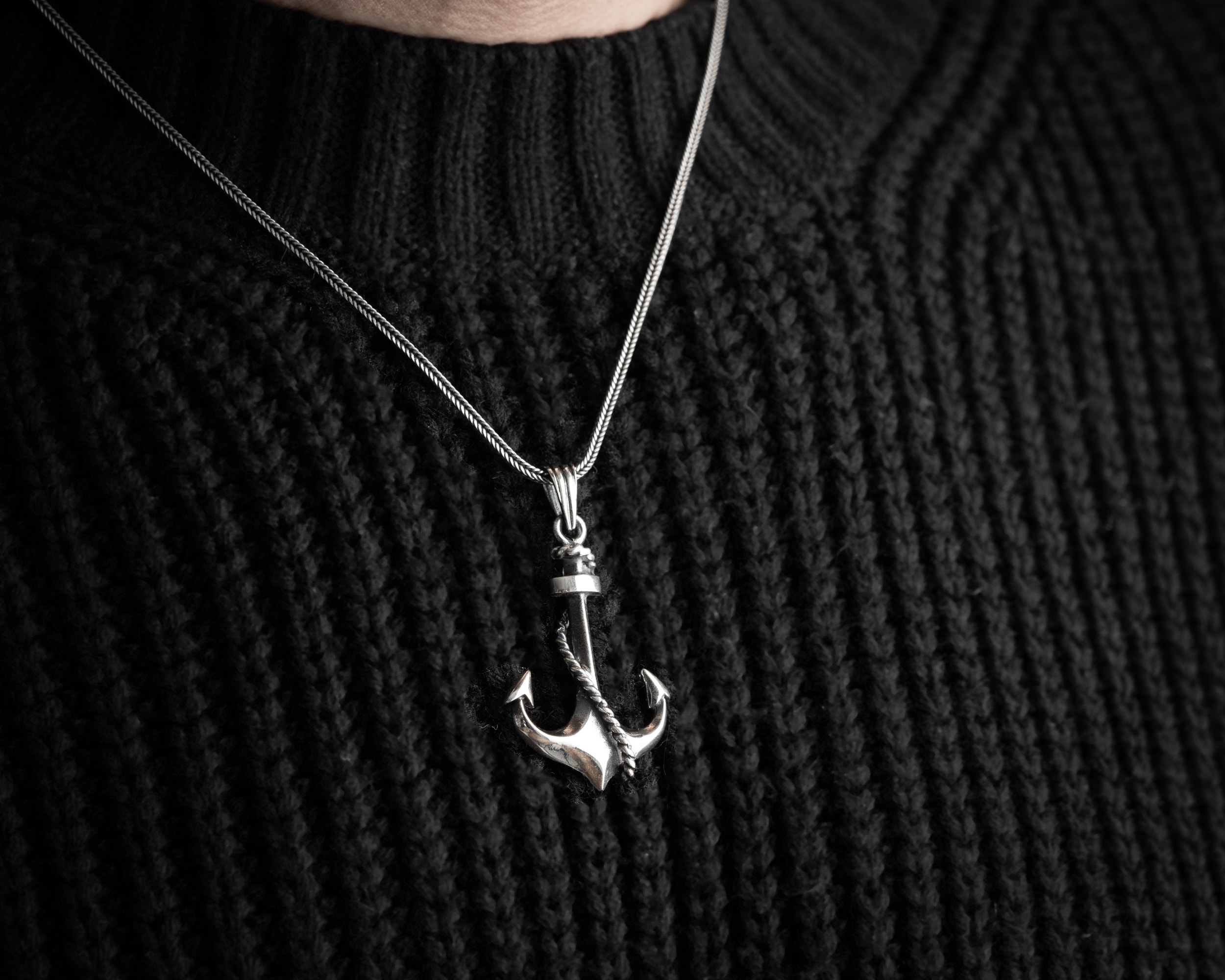 Çapa Erkek Kolye | Tilki Kuyruğu Zincirli Denizci Ruhlu ve Anlamlı Tasarım