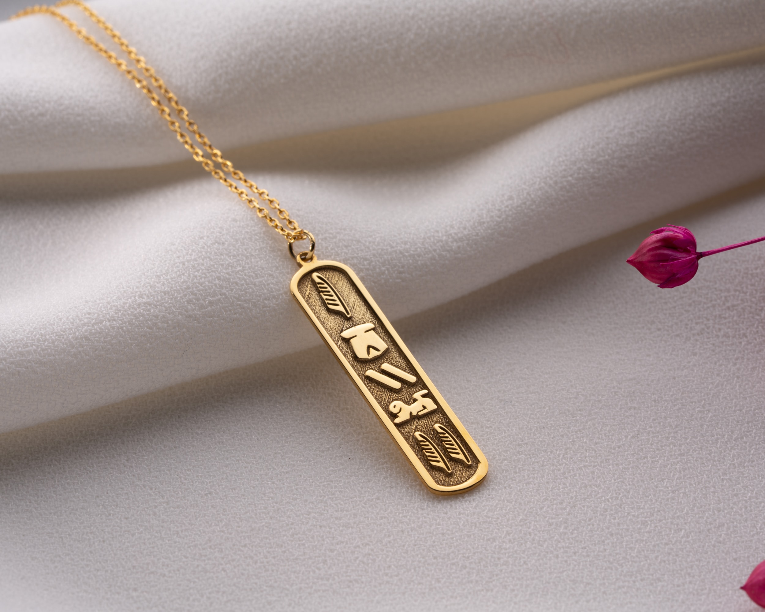 Kazımalı Mısır Hiyeroglif İsim Yazılı Kolye – Kişiye Özel Antik Tasarım